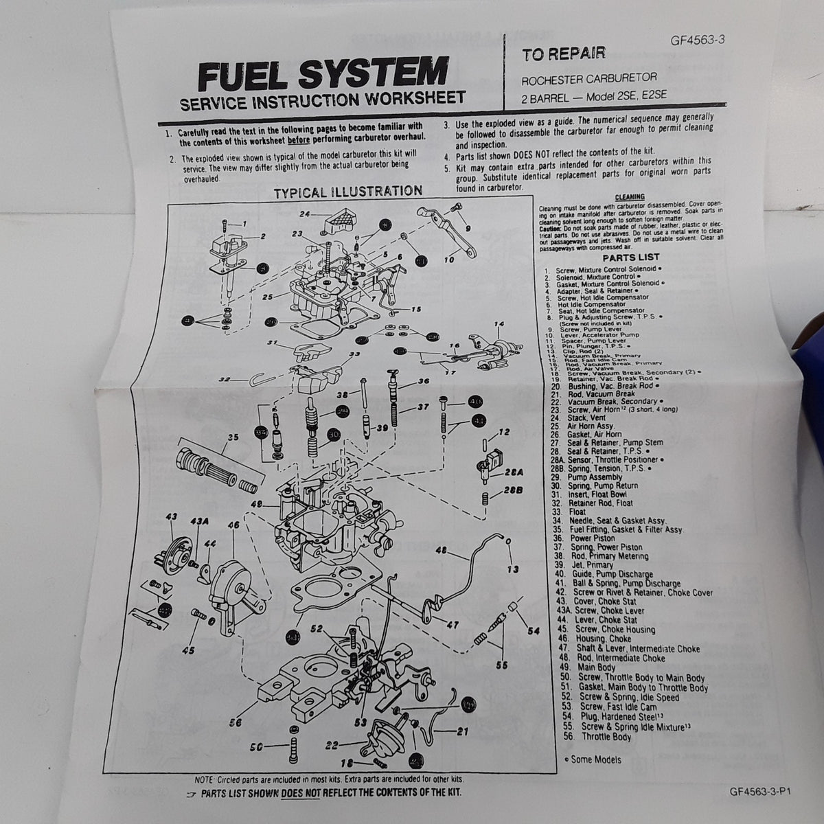 Carquest 96-488 Carburetor Kit Assembly Fits 2-Barrel Rochester 2SE E2SE Modal