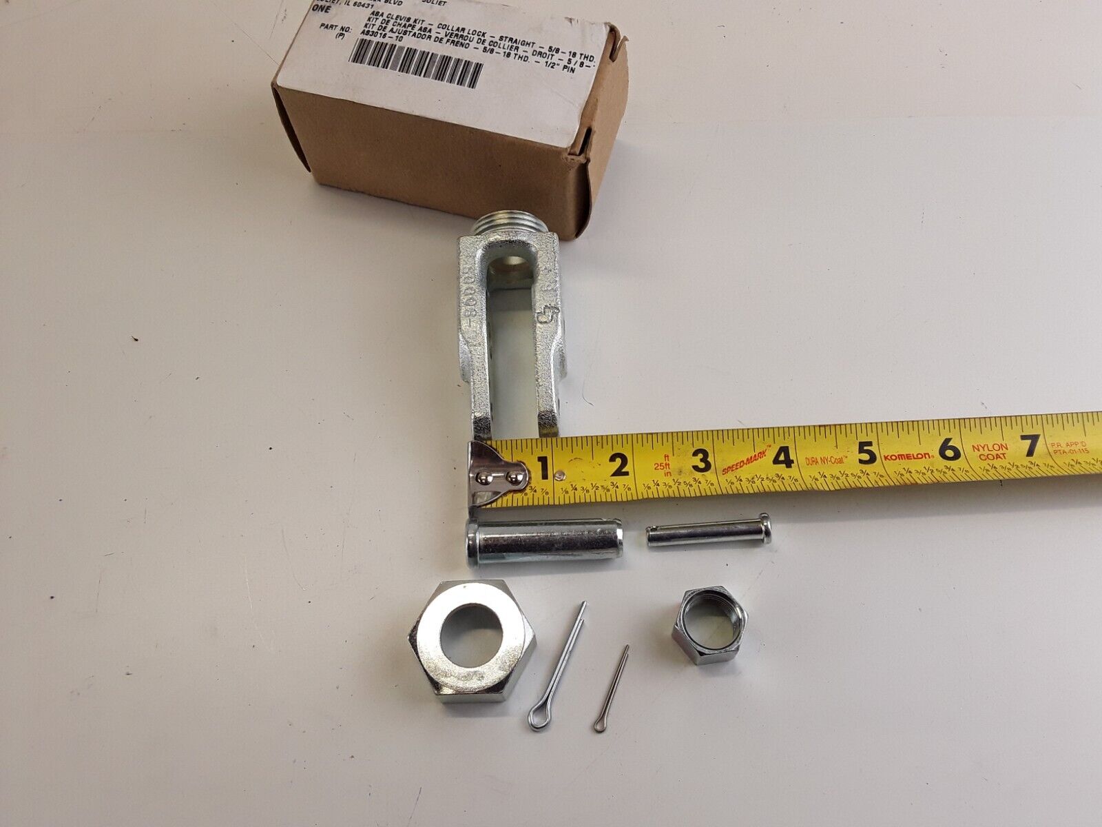 GUNITE AS3016-10 - KIT-CLEVIS 5/8-18 CLR LCK 1/2" Pin Slack Adjuster Clevis Kit - HotCarParts