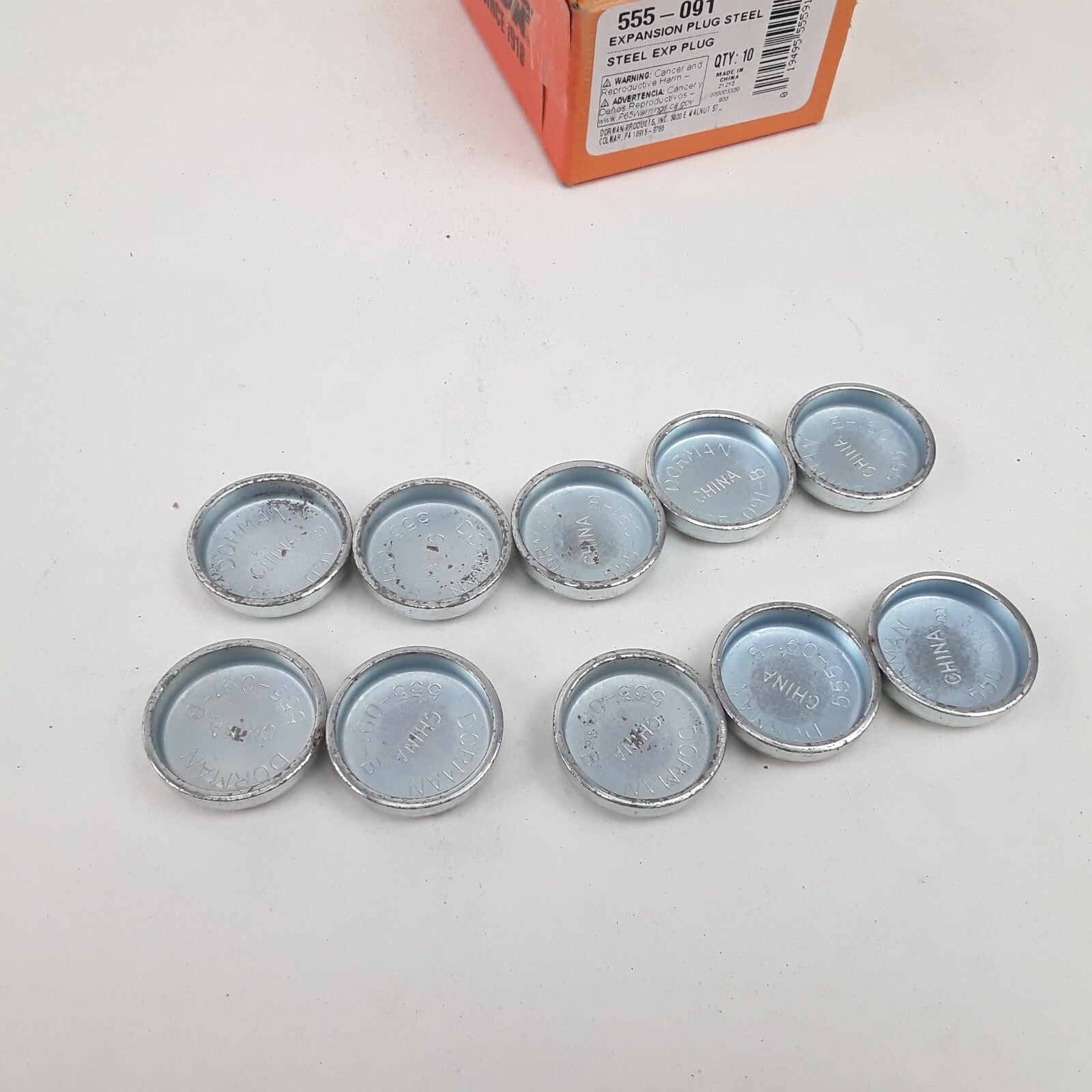 Set 10 Steel Cup Expansion Plug 1 In. SC, Height 0.308 Fits Chrysler Dodge Ford