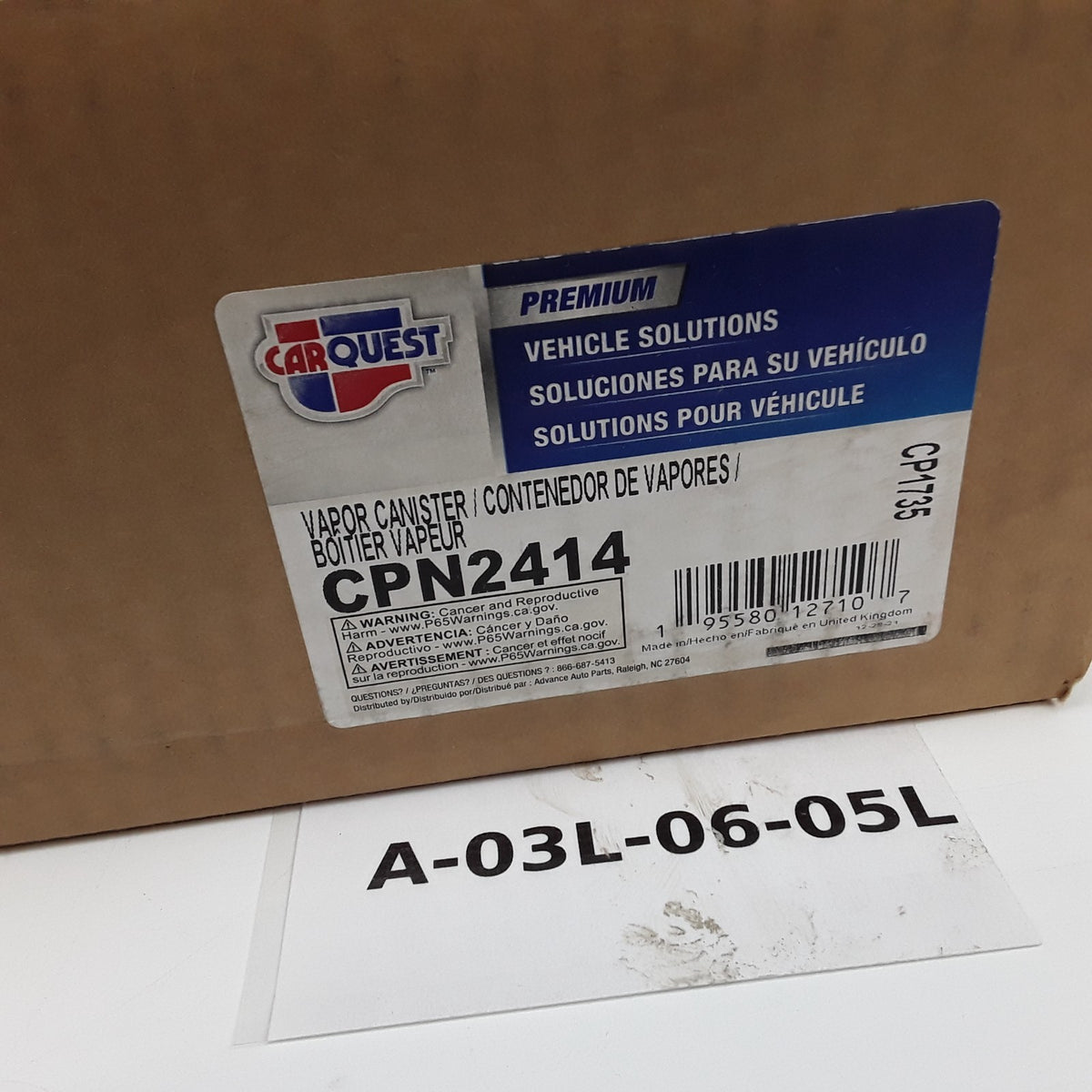 Carquest CPN2414 Vapor Canister Fits Mini Cooper (2002 2003 2004 2005 2006)