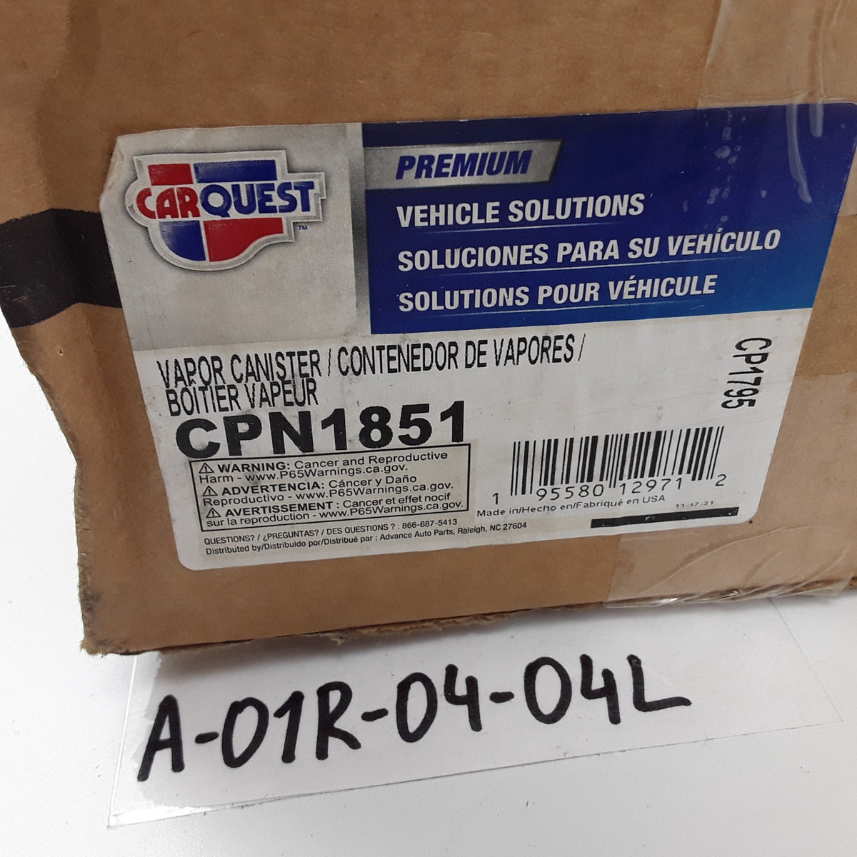 Carquest CPN1851 Fuel Vapor Canisters Fits Ford C-Max Fusion (2014 2015 2016)