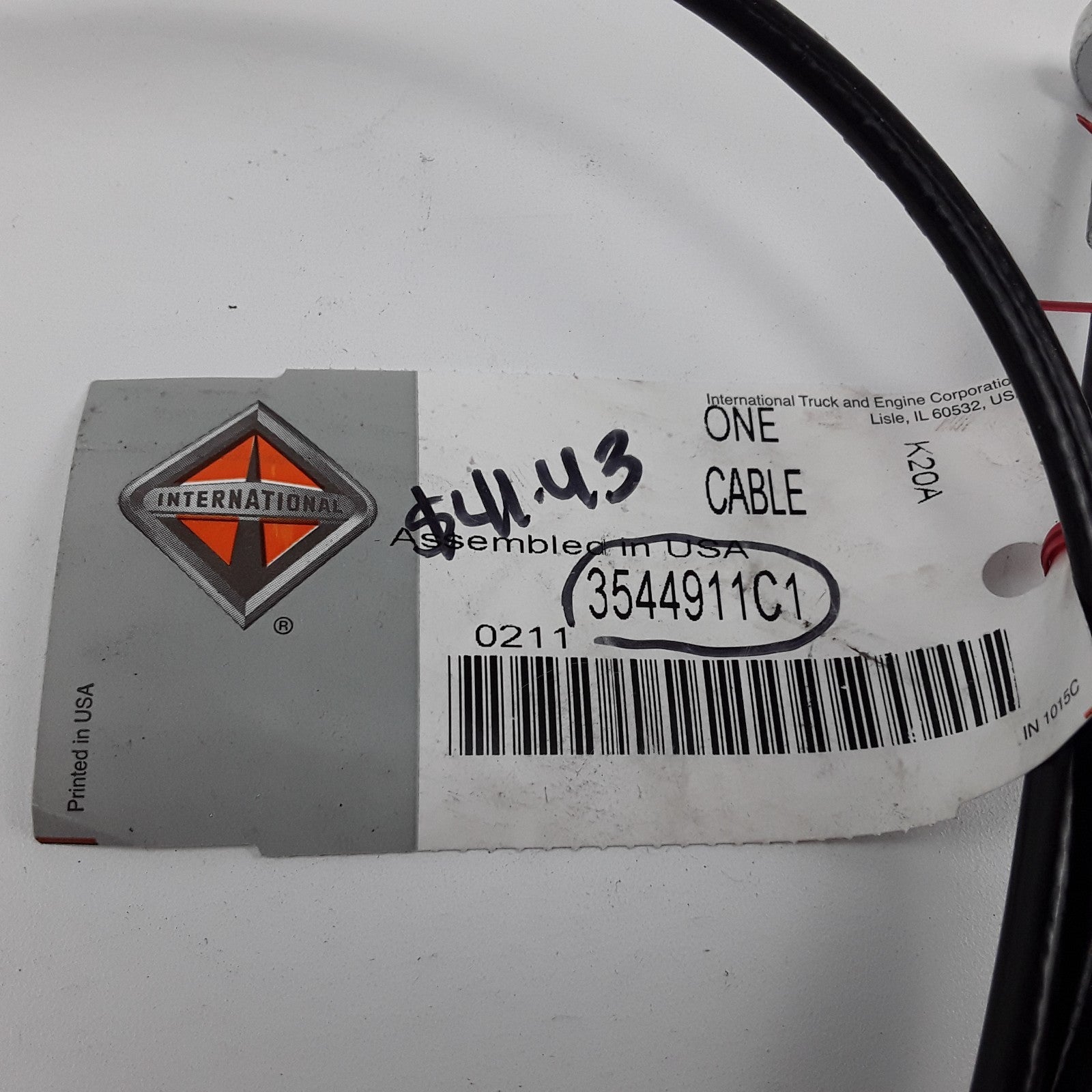OEM International 3544911C1 Air Tank Mounting Cable Assembly For Navistar Trucks