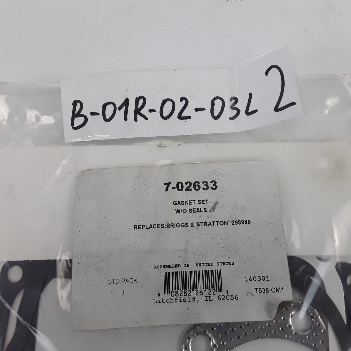 Prime Line 7-02633 Engine Gasket Set W/O Seal Replaces Briggs & Stratton 298989