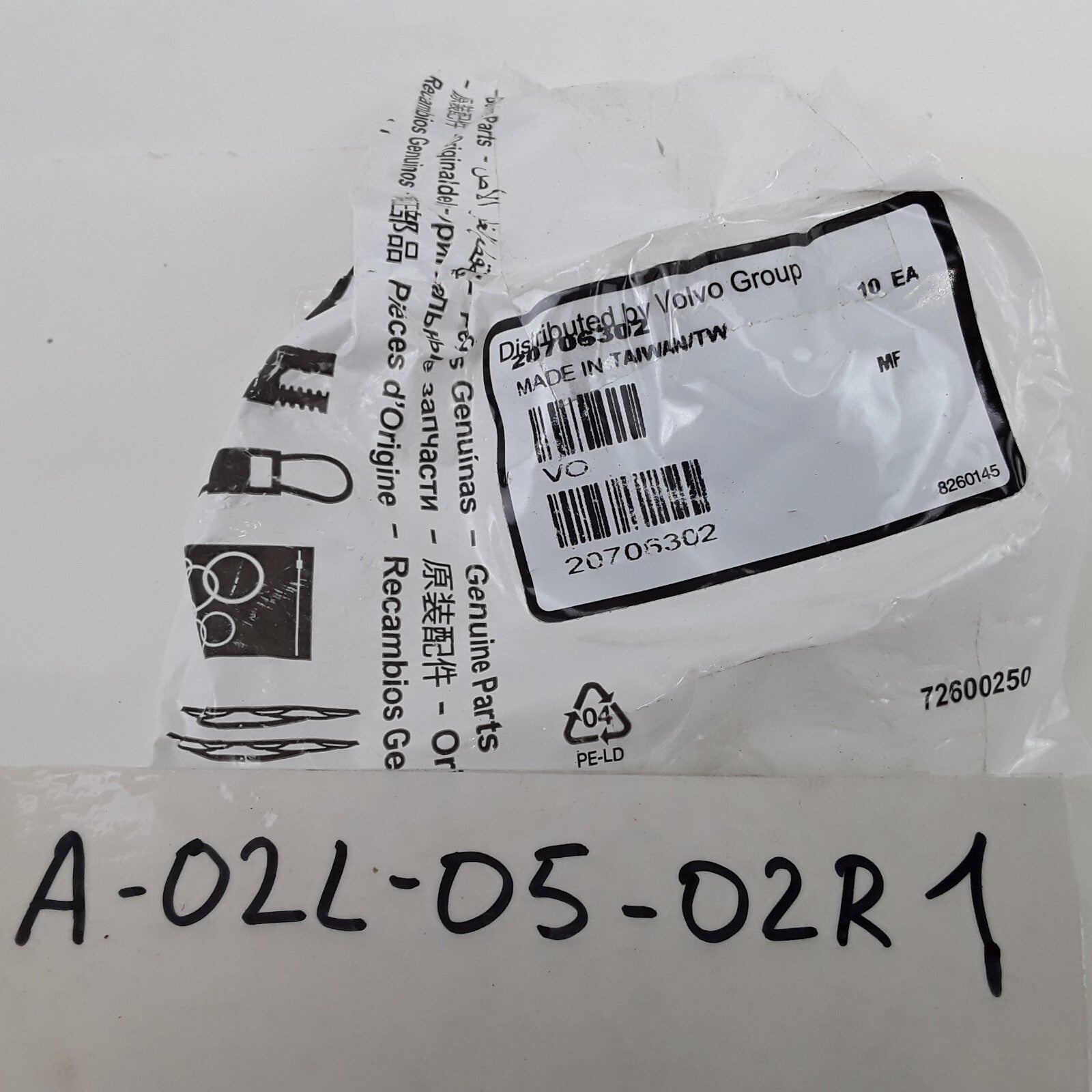 Volvo 20706302 Heavy Duty Flanged Lock Nuts – Pack of 8 For Car Truck