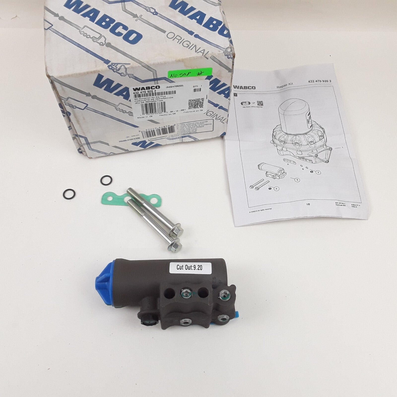 Wabco 4324709202 Air SRS Valve Brake Governor For System Saver 1200 SS1200 Plus