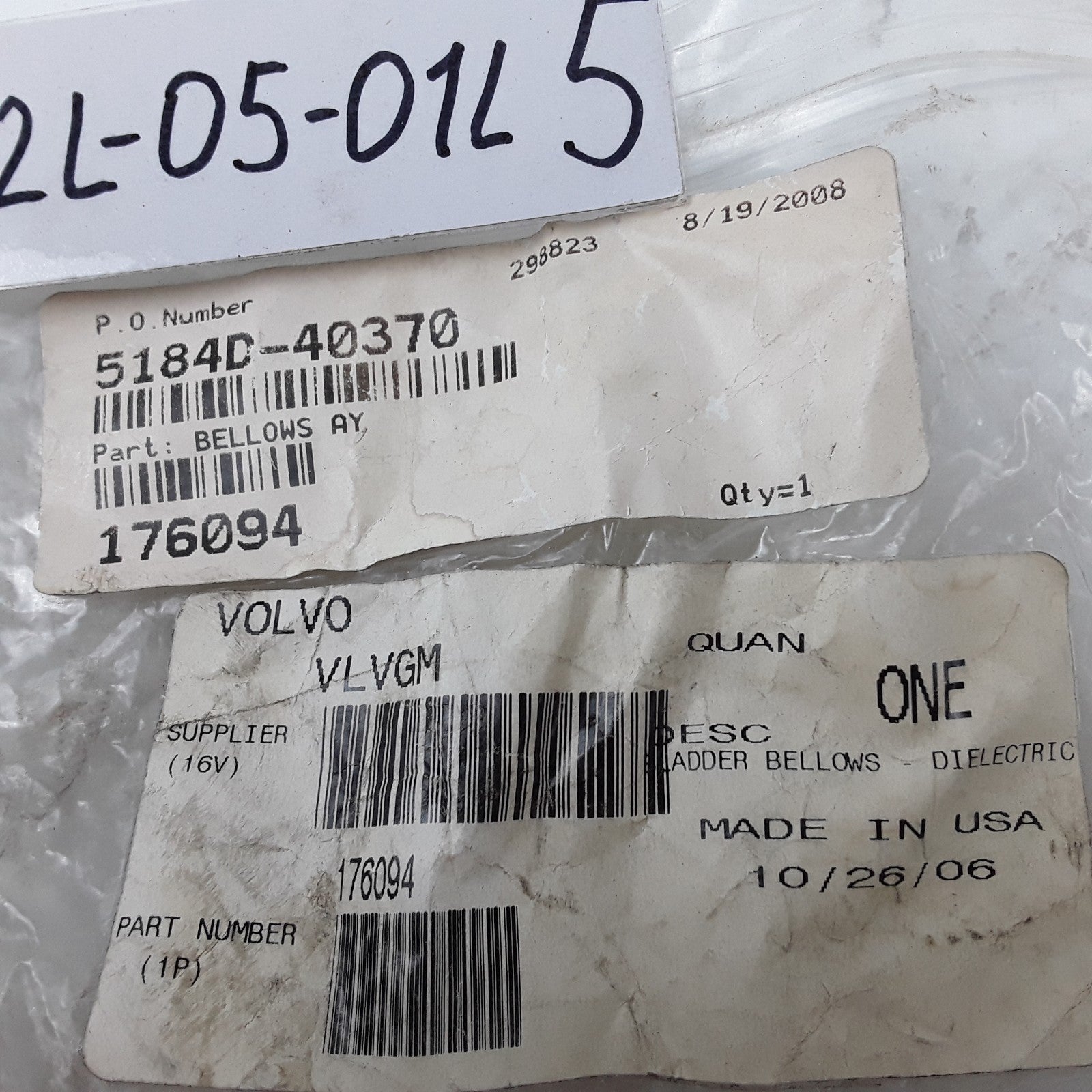 Volvo 176094 Bladder Bellows Dielectric AY Assembly For Volvo Trucks