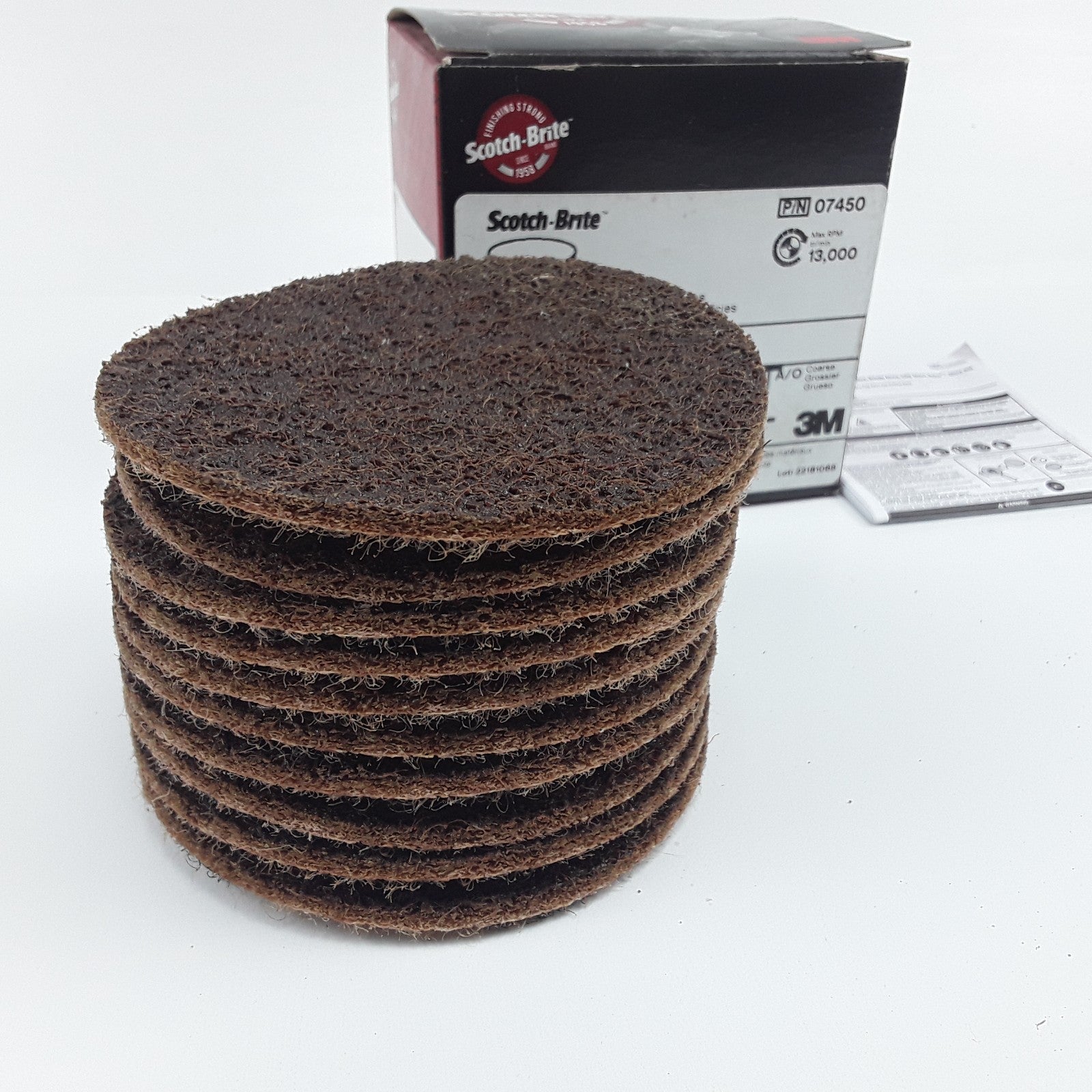 3M Automotive 07450 4" Scotch Brite Surface Conditioning Discs Coarse Brown 10pk