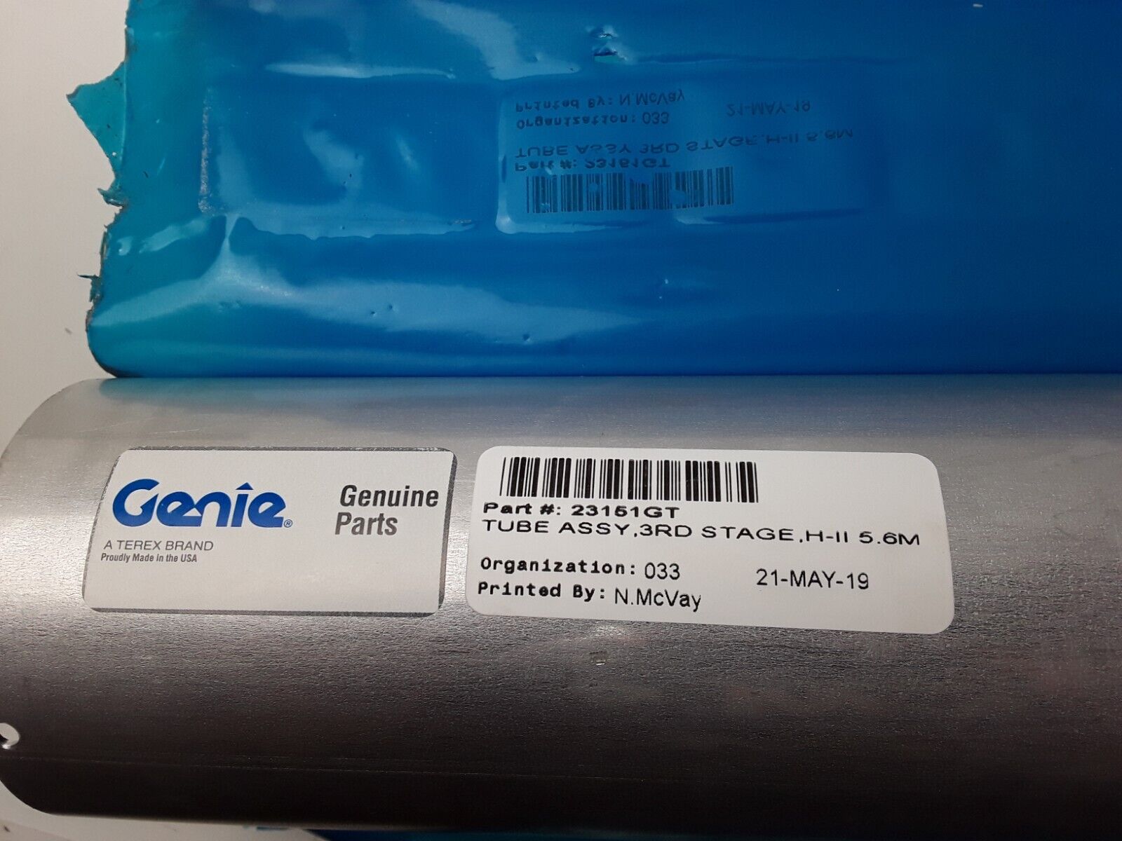 GENIE LIFT PART 23151GT TUBE ASSY 3RD STAGE H-II 5.6M EA FAST FREE SHIPPING - HotCarParts