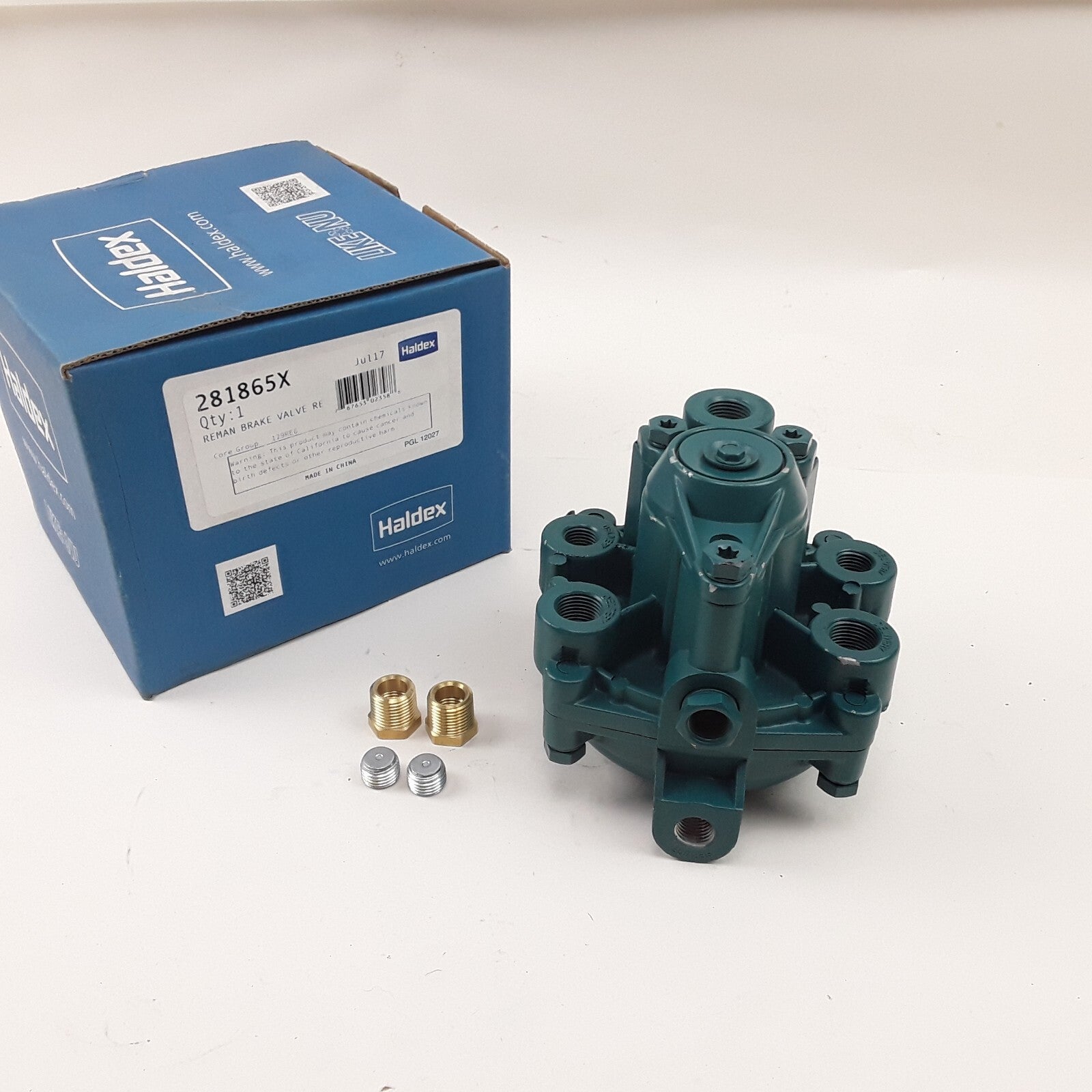 Haldex 281865X Reman Air Brake Emergency Relay Valve Assembly Heavy Duty