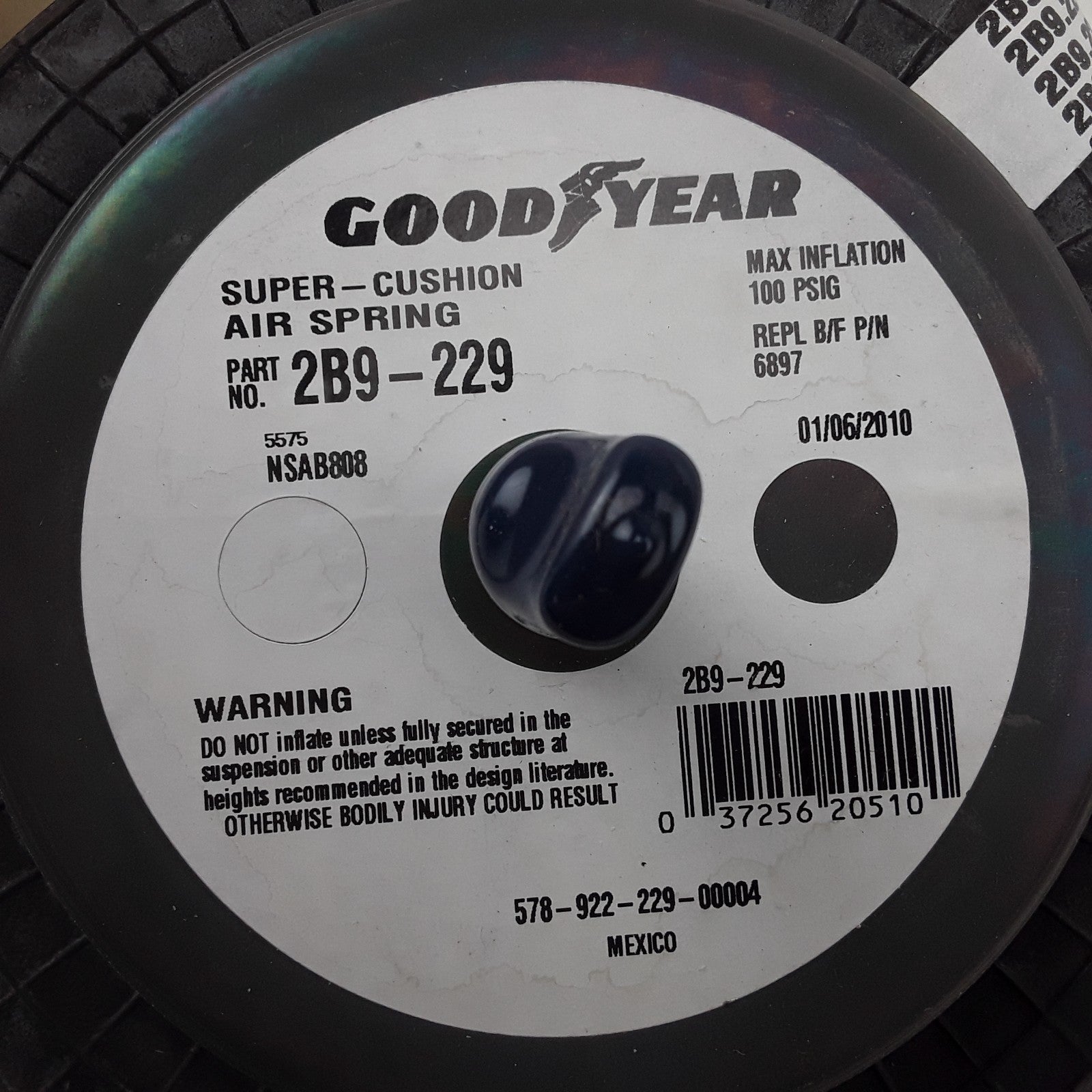 Goodyear 2B9-229 Super Cushion Rolling Lobe Air Springs High Performance