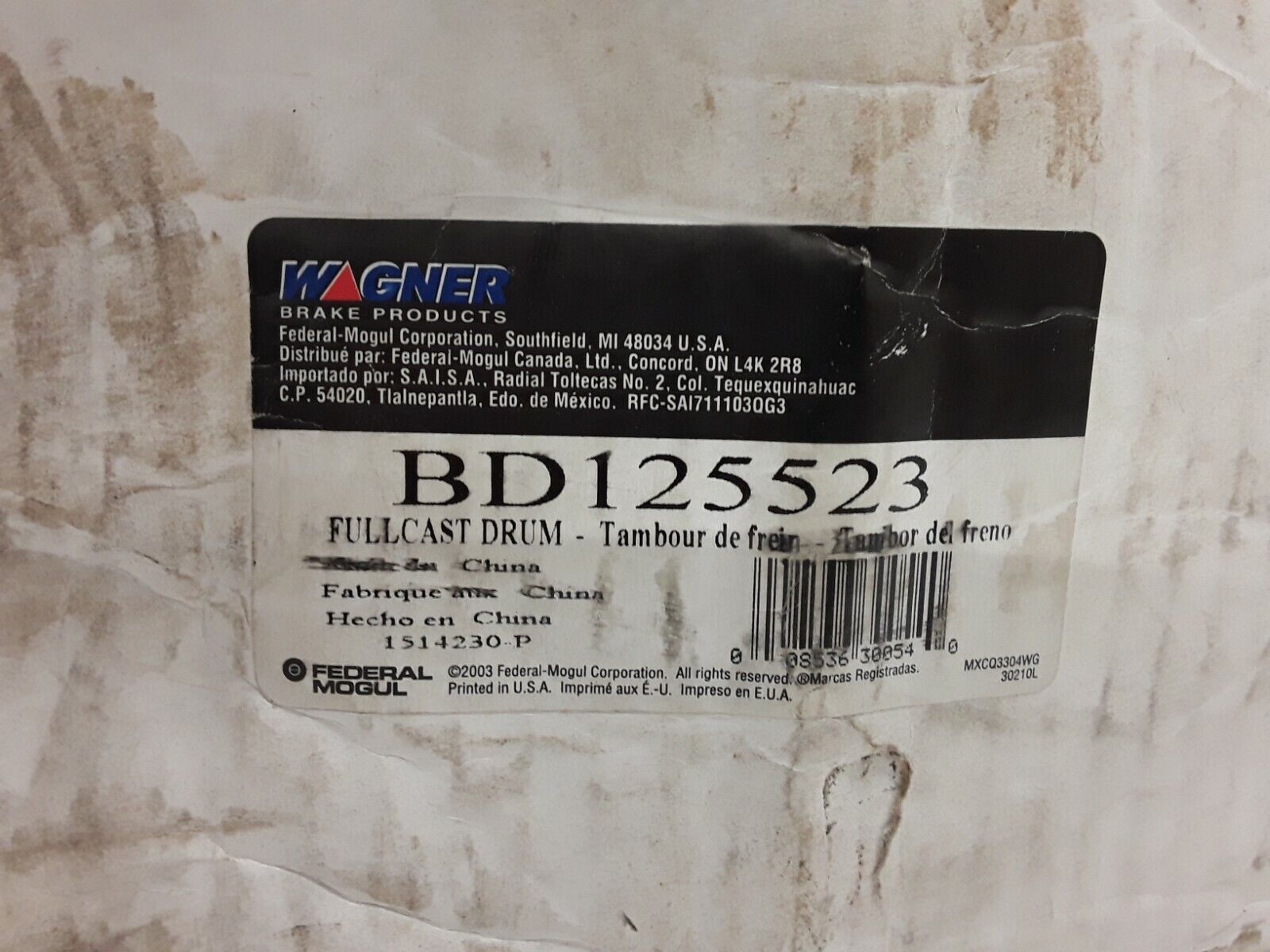 OEM WAGNER BD125523 / 80000 Rear Brake Drum fits 1992-2002 FAST SHIPPING - HotCarParts