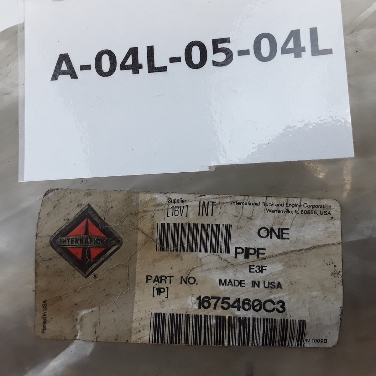 International 1675460C3 Engine Corporation Pipe For International Navistar Truck