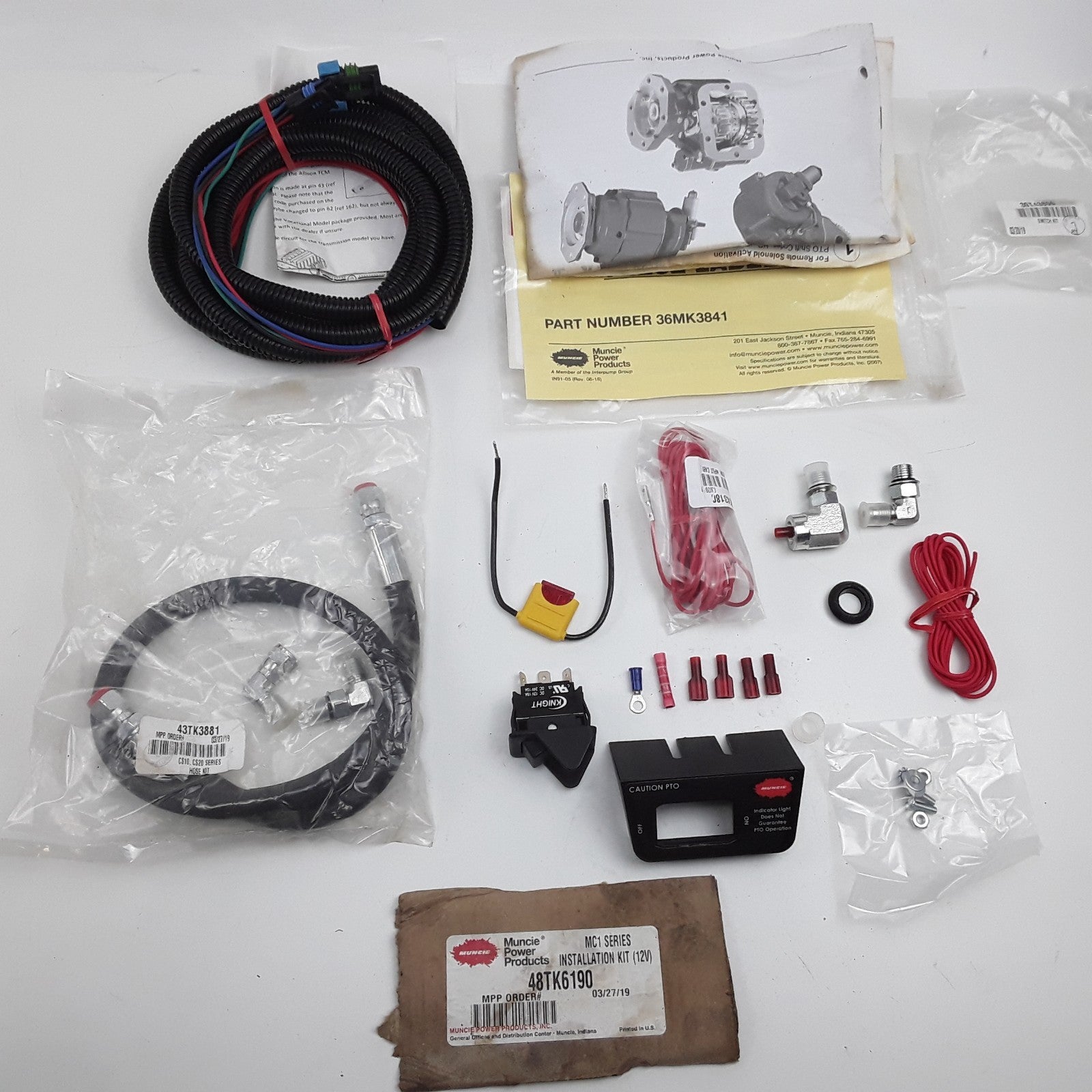 Muncie Power Products 48TK6190 Cylinder Installation Kit For MC1 PTO Series