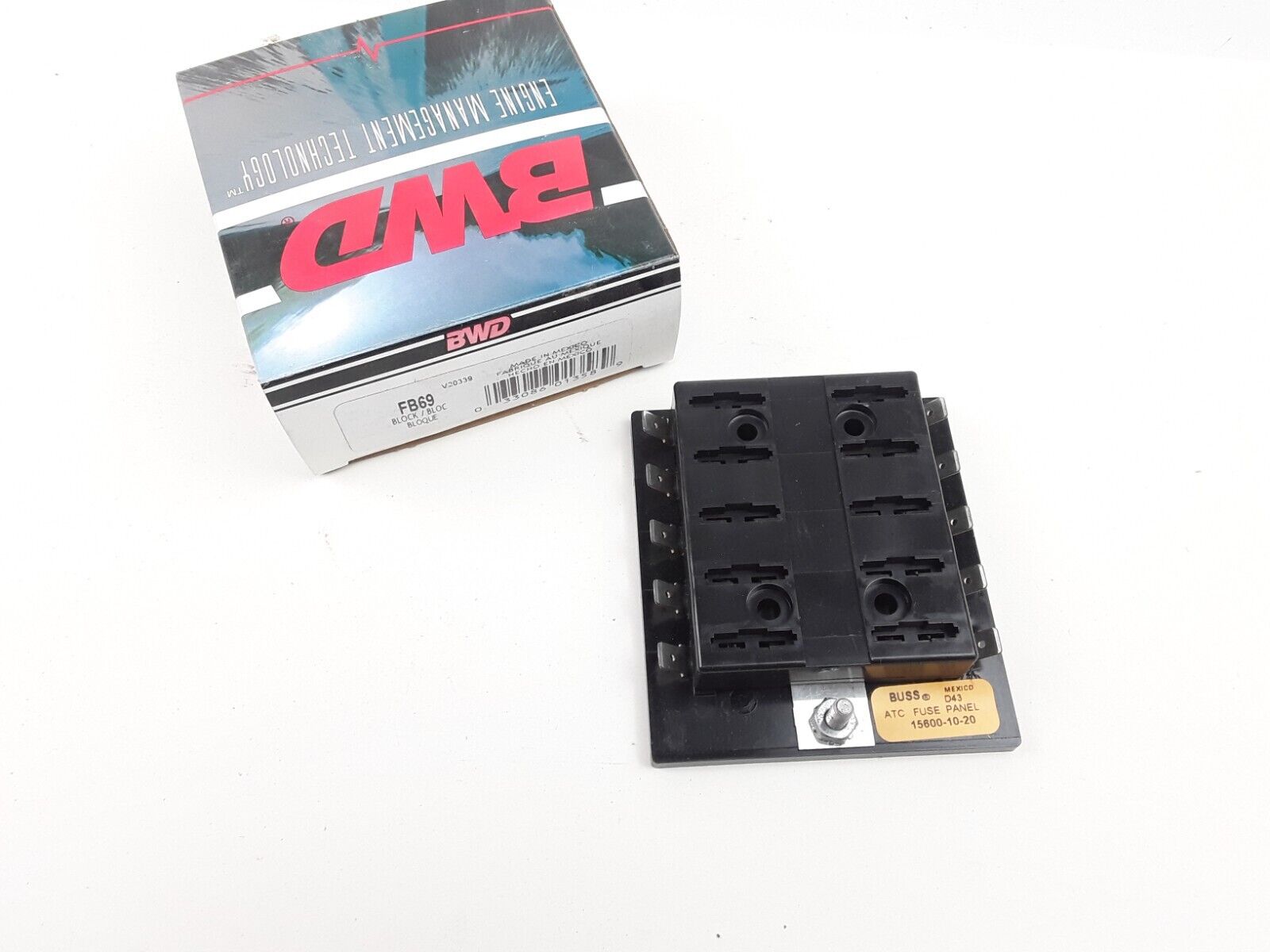 Fuse Block For 10 Fuses bwd FB69 cross p/n 19139889 , 46377-10 , 6G1047 , FH123