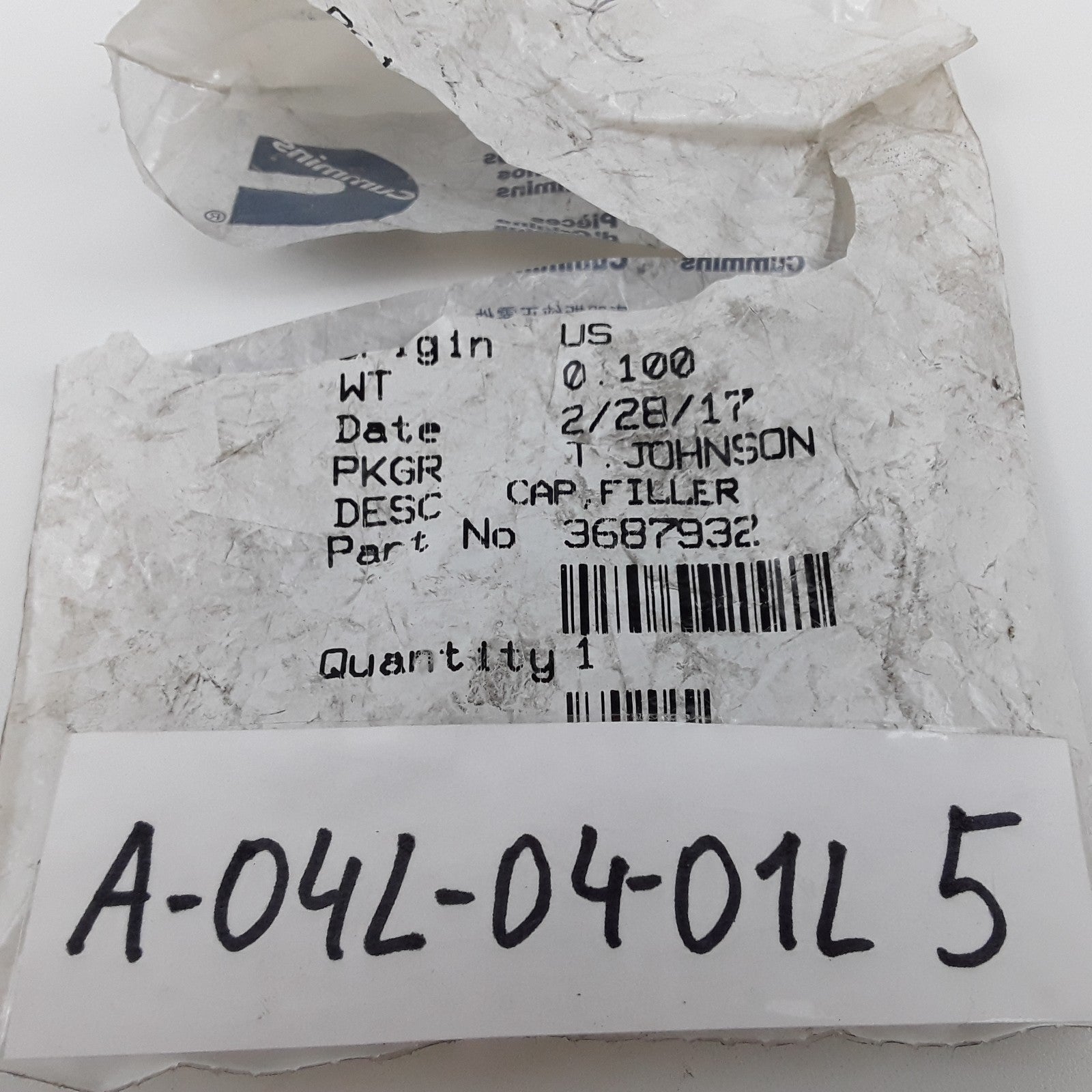 Engine Oil Filler Cap For Cummins EPA13 15 Liter ISX QSX Engines OEM 3687932