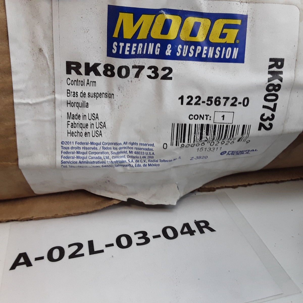 MOOG RK80732 Front Right Lower Control Arm Fits Lincoln LS (2000 2001 2002)