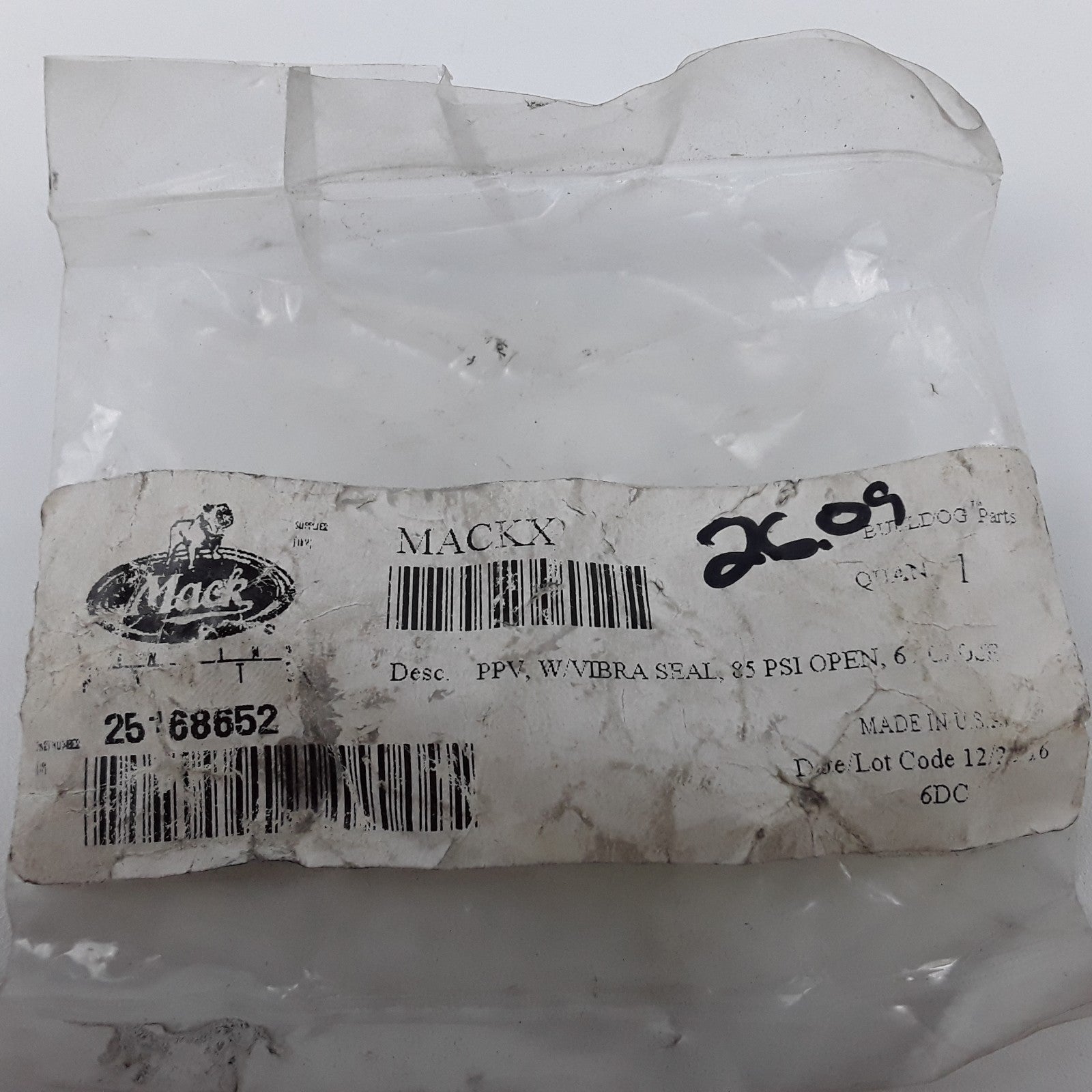 Genuine Mack 25168652 Multi-Purpose Check Valve Replaces 20QE2326AP2