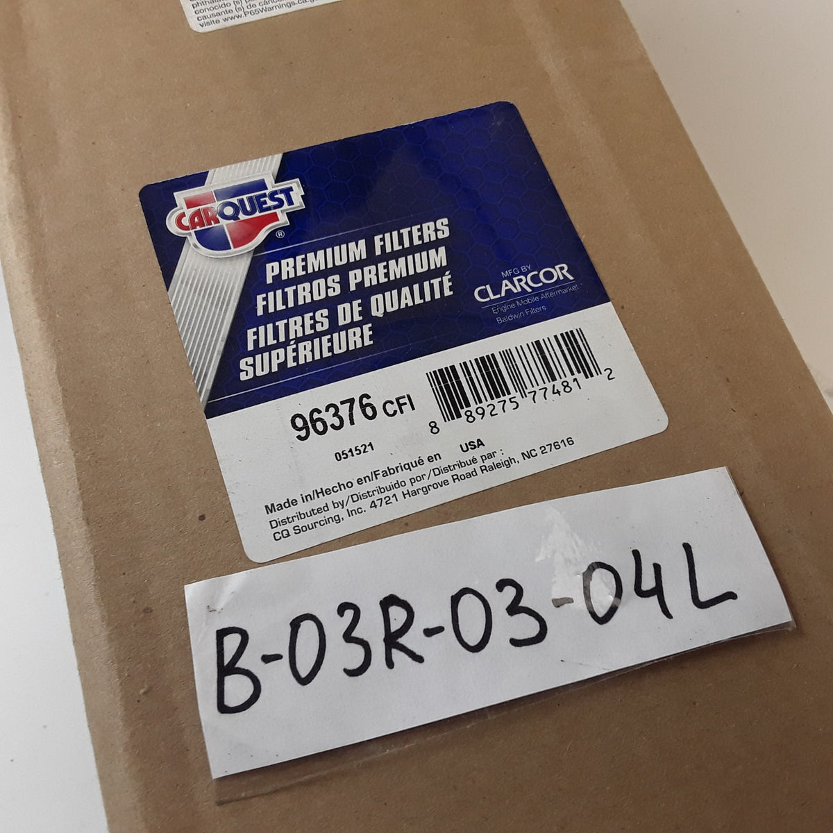 Carquest 96376 Cartridge Hydraulic Metal Canister Filter Fits Volvo Excavators