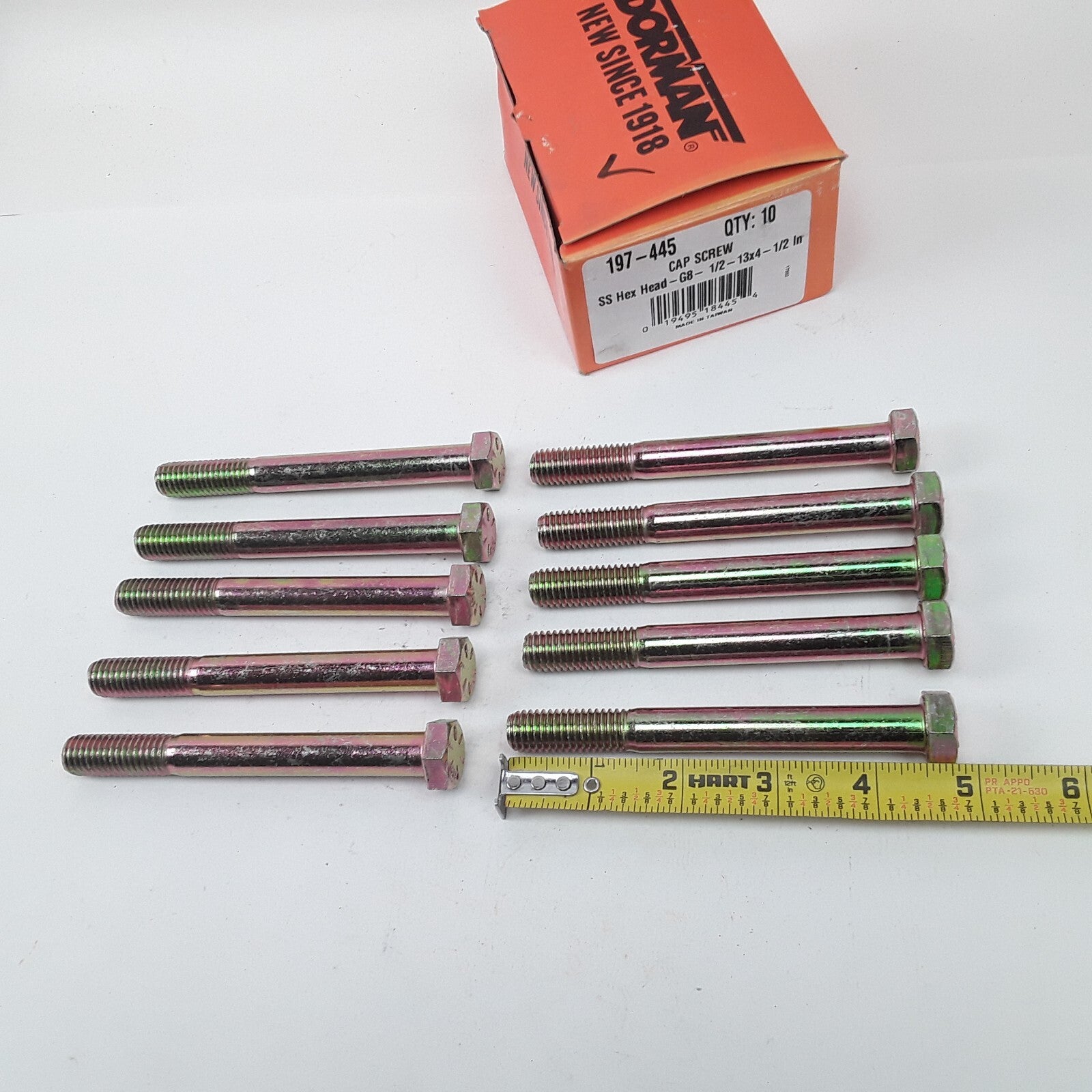 Multi-Purpose Bolt Cap Screw-Hex Head-Grade 8- 1/2-13 x 4-1/2 In Pack of 10