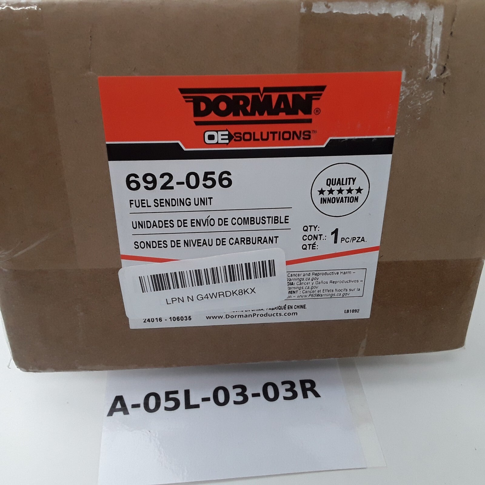 Dorman 692-056 Fuel Tank Sending Unit Fits Chevrolet Blazer GMC Jimmy 1987-1988