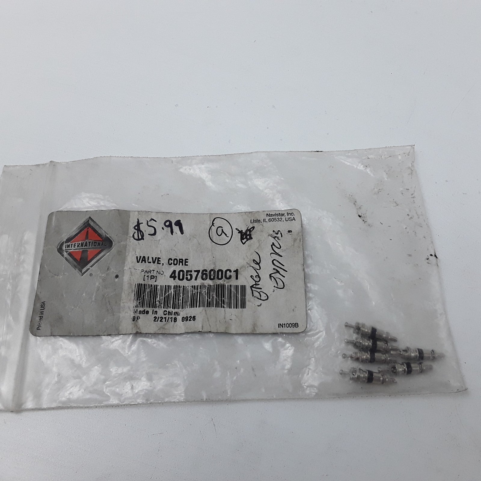 Air Condition Fitting Valve Core International Navistar Truck 4057600C1 Set of 6