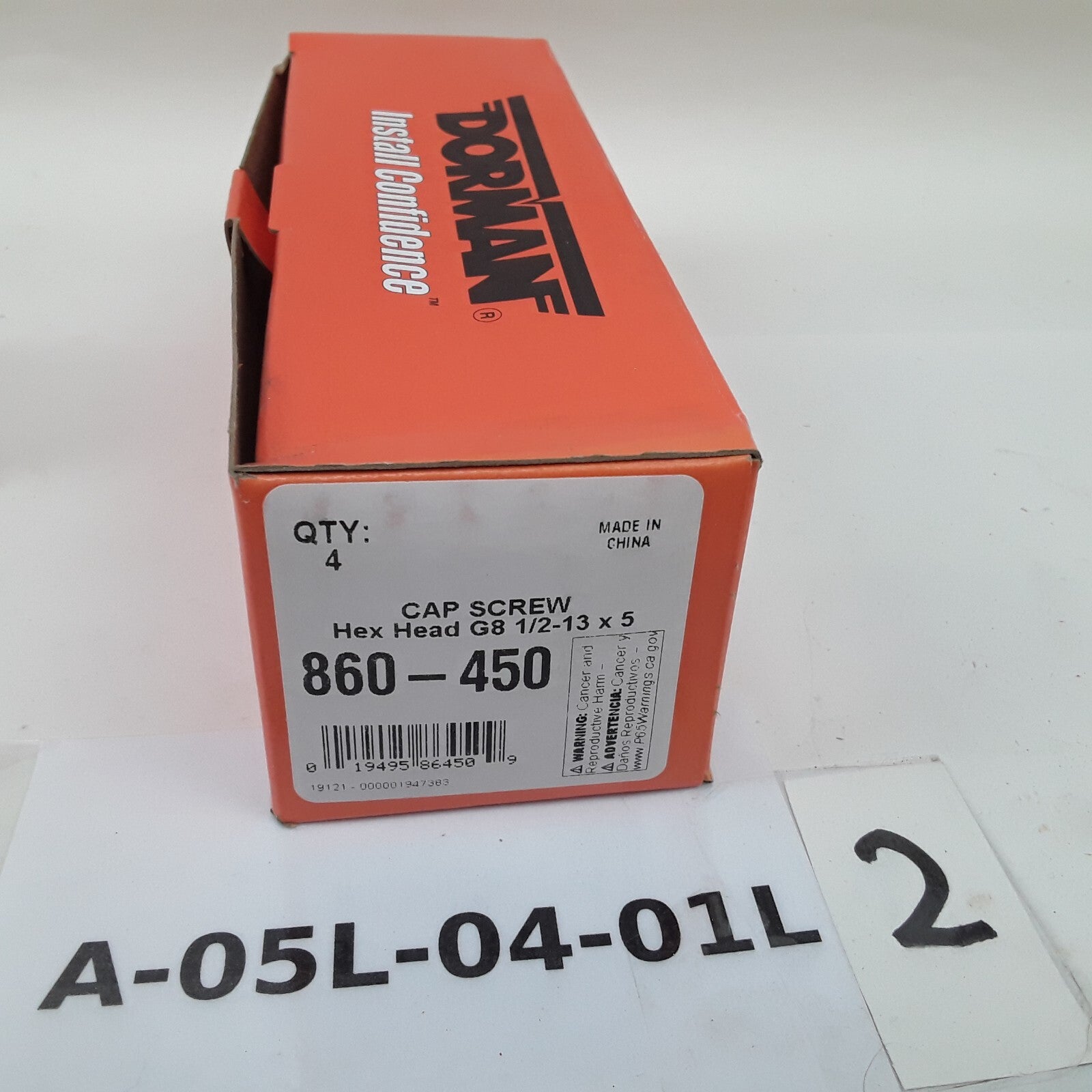 Multi-Purpose Acero Bolt Cap Screw-Hex Head-Grade 8- 1/2-13 x 5 In Pack of 4