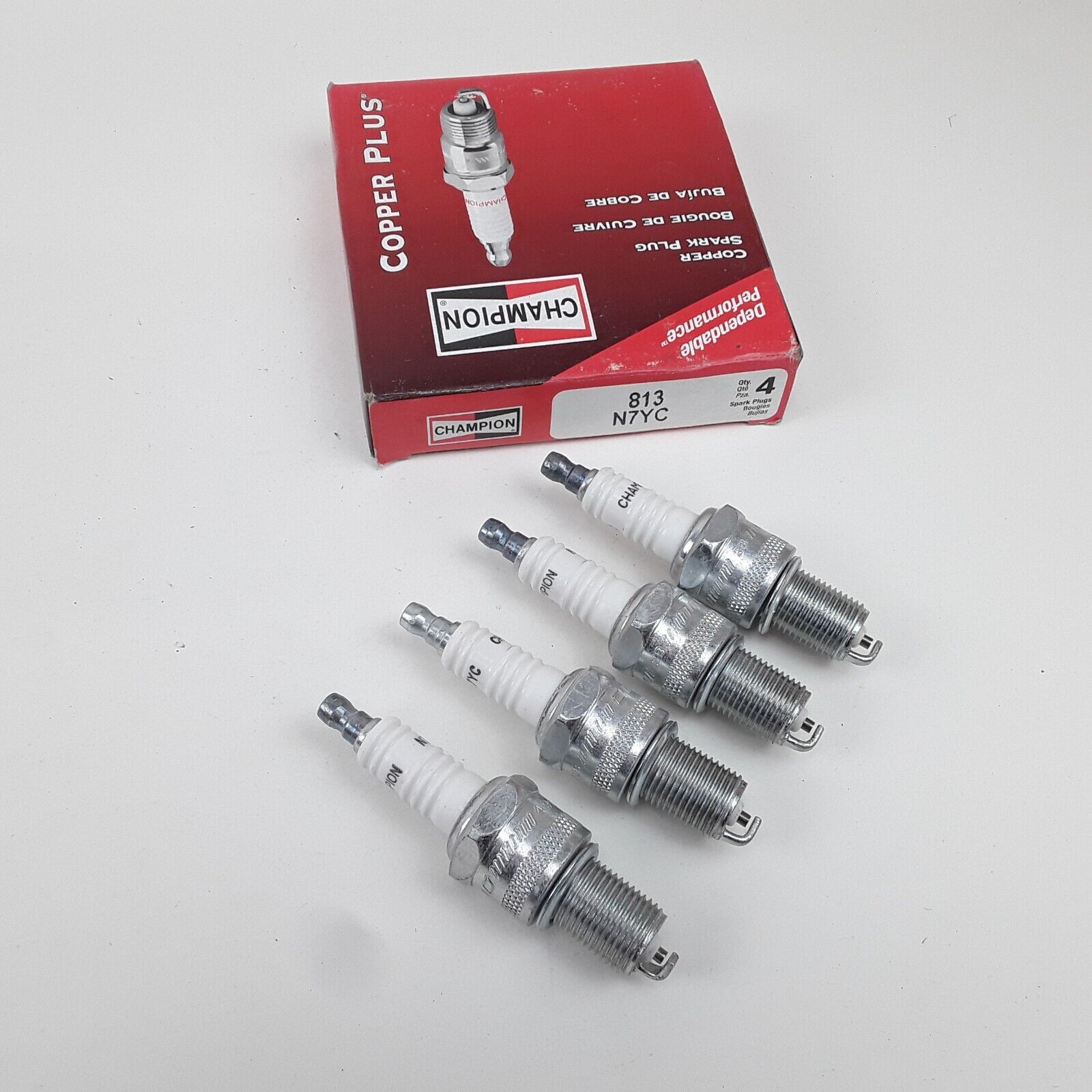 4 pcs Champion N7YC Copper Spark Plug Fits BMW Nissan Dodge Honda Ford 1953-2018