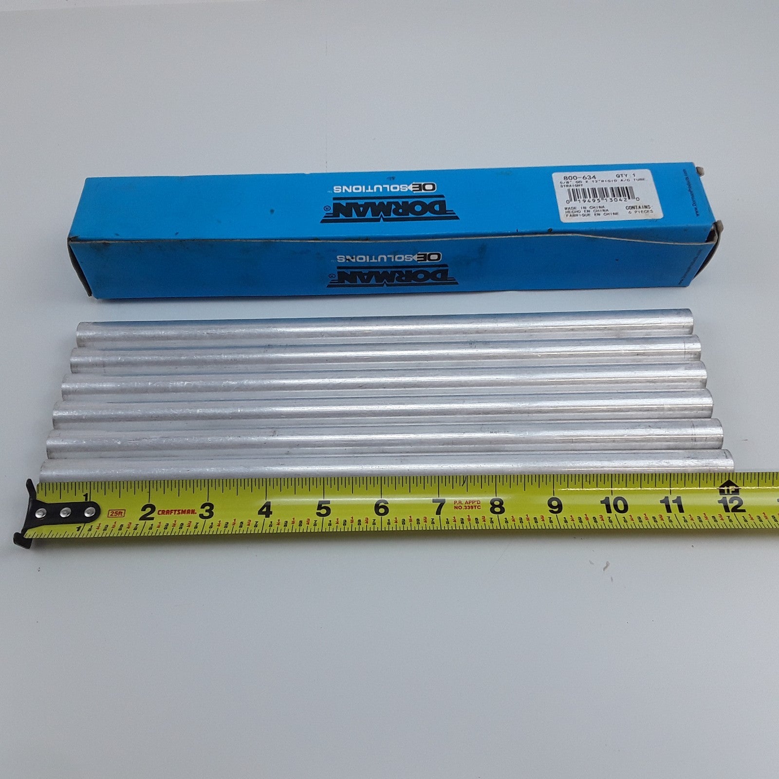 Dorman 800-634 A/C Tube Straight Aluminum 5/8 in OD x 12 in Rigid Set of 6
