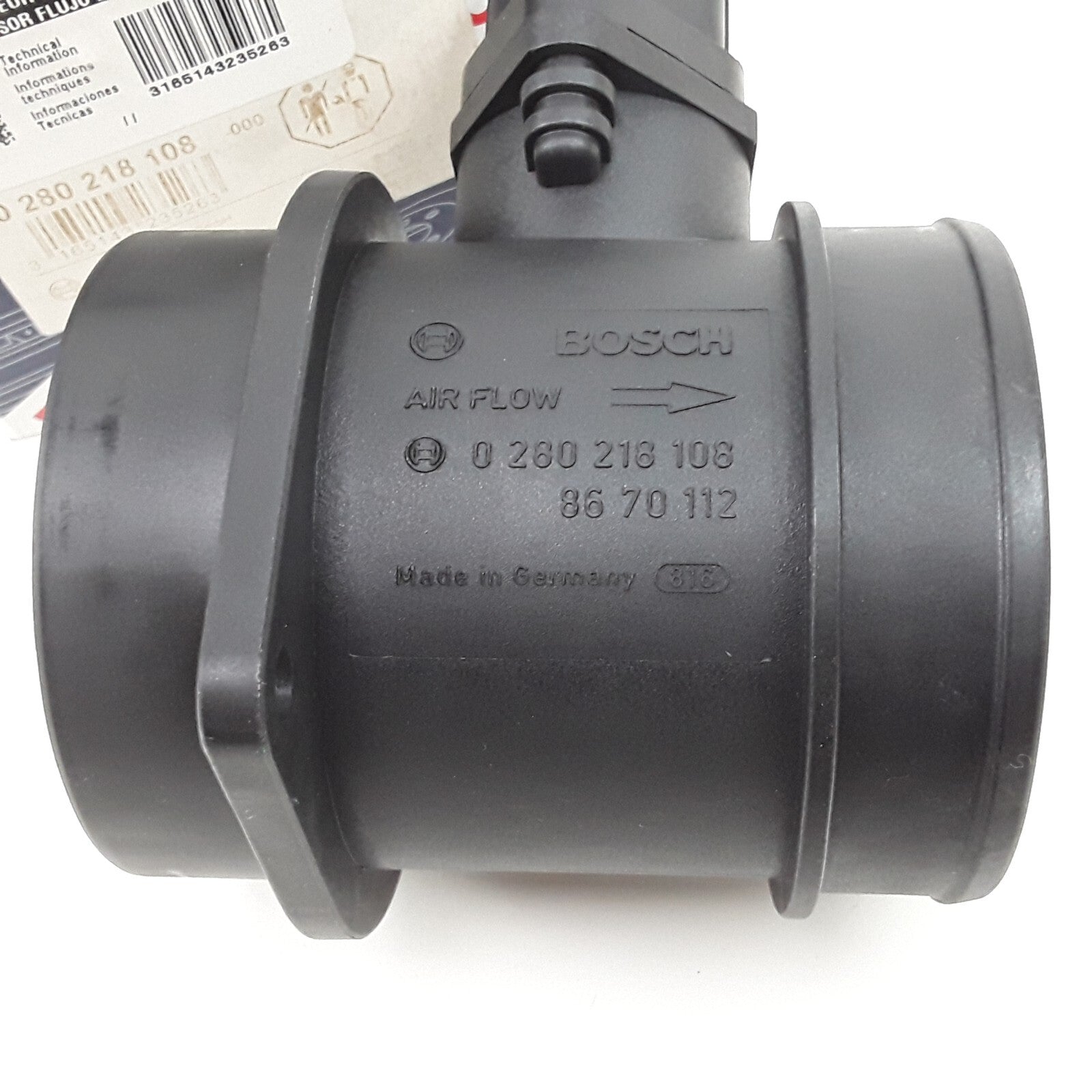 Bosch 0280218108 Mass Air Flow Sensor Fits Volvo C70 V70 S80 S70 S60 (1999-2002)