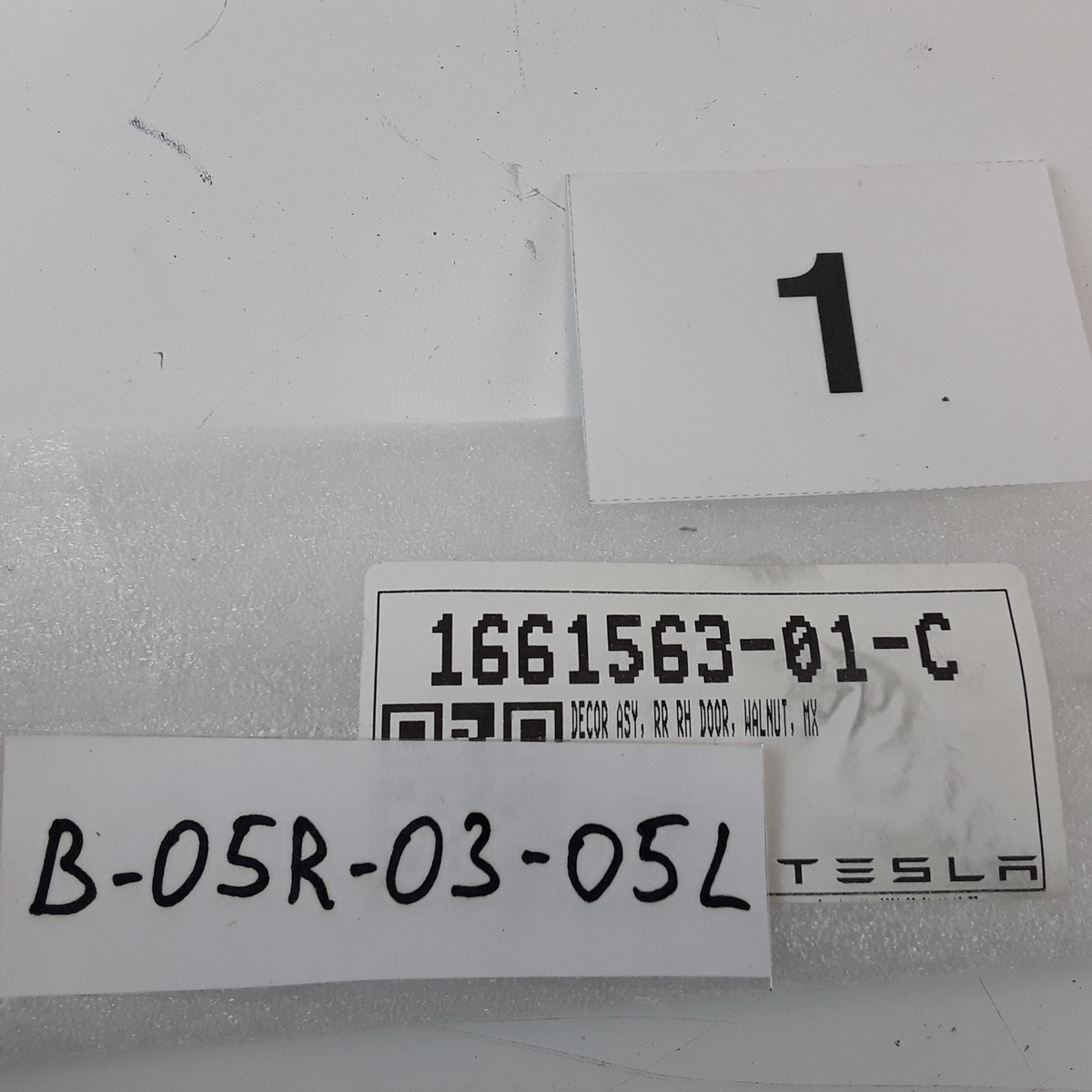 For Tesla Model X 2021-2025 Rear Right Door Trim Walnut 1661563-01-C OEM