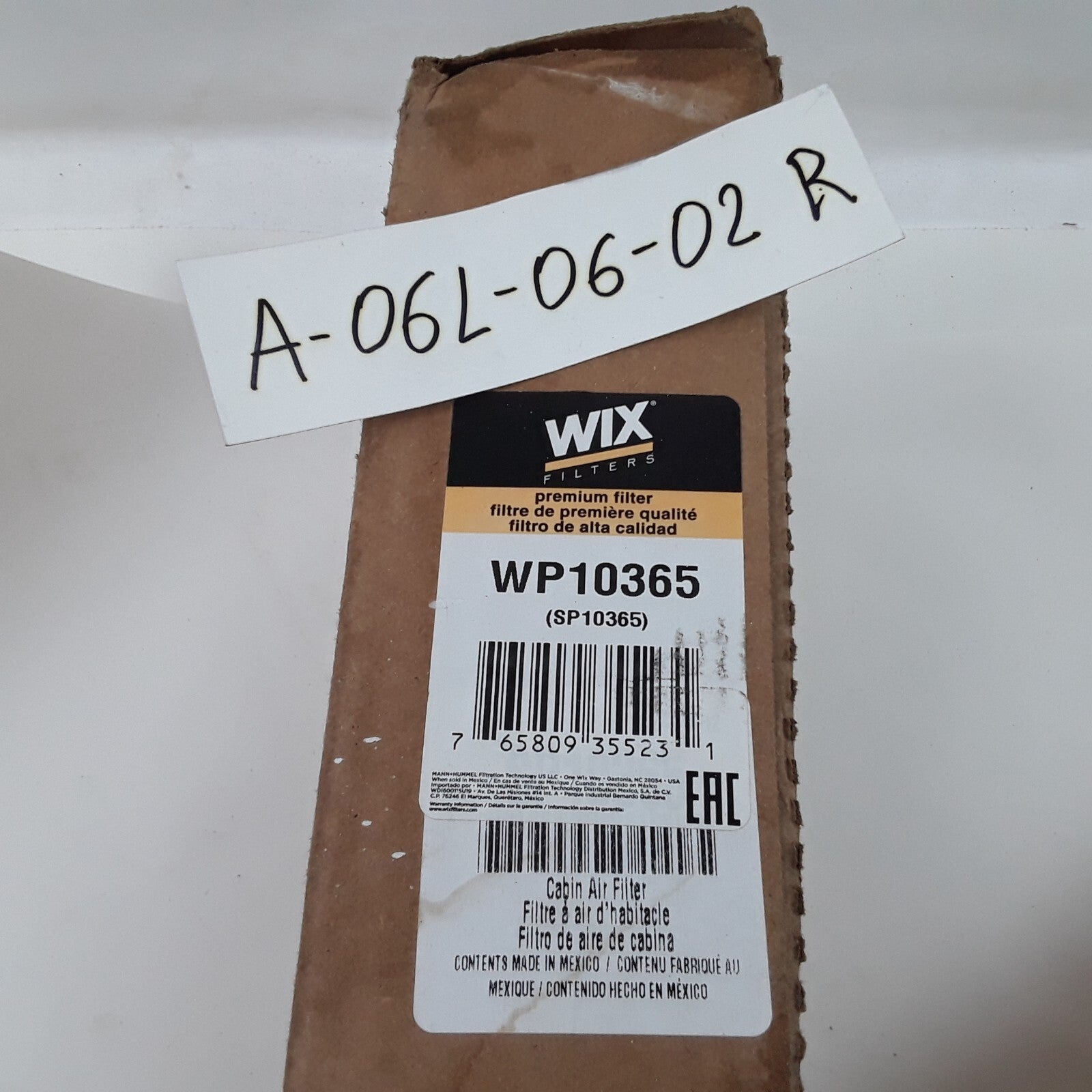 WIX WP10365 Heavy Duty High Performance Hydraulic Premium Cabin Air Filter