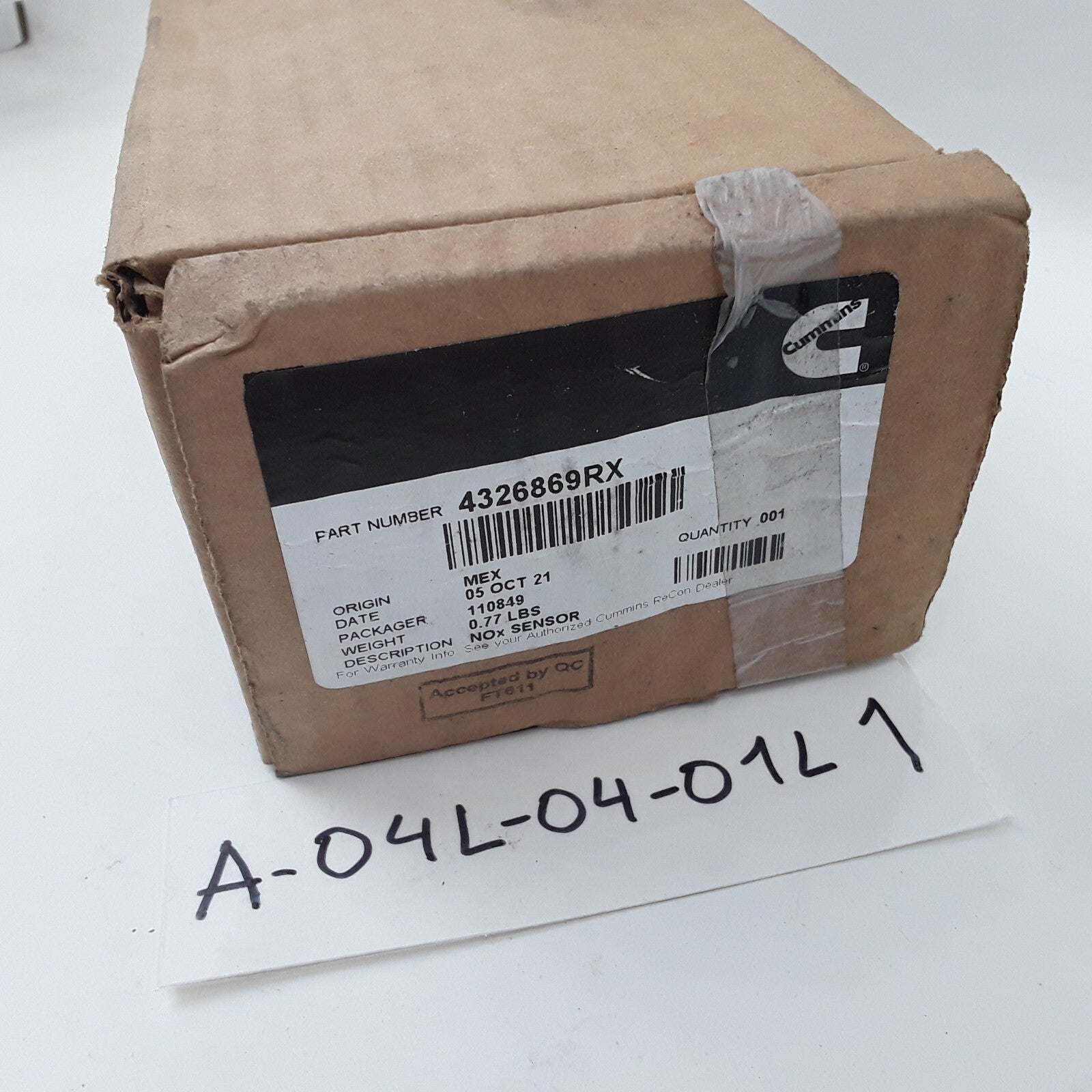 Cummins 4326869RX Nitrogen Oxide (NOx) Sensor ISB 6.7L Engine 5WK9 6753B GEN 2.8