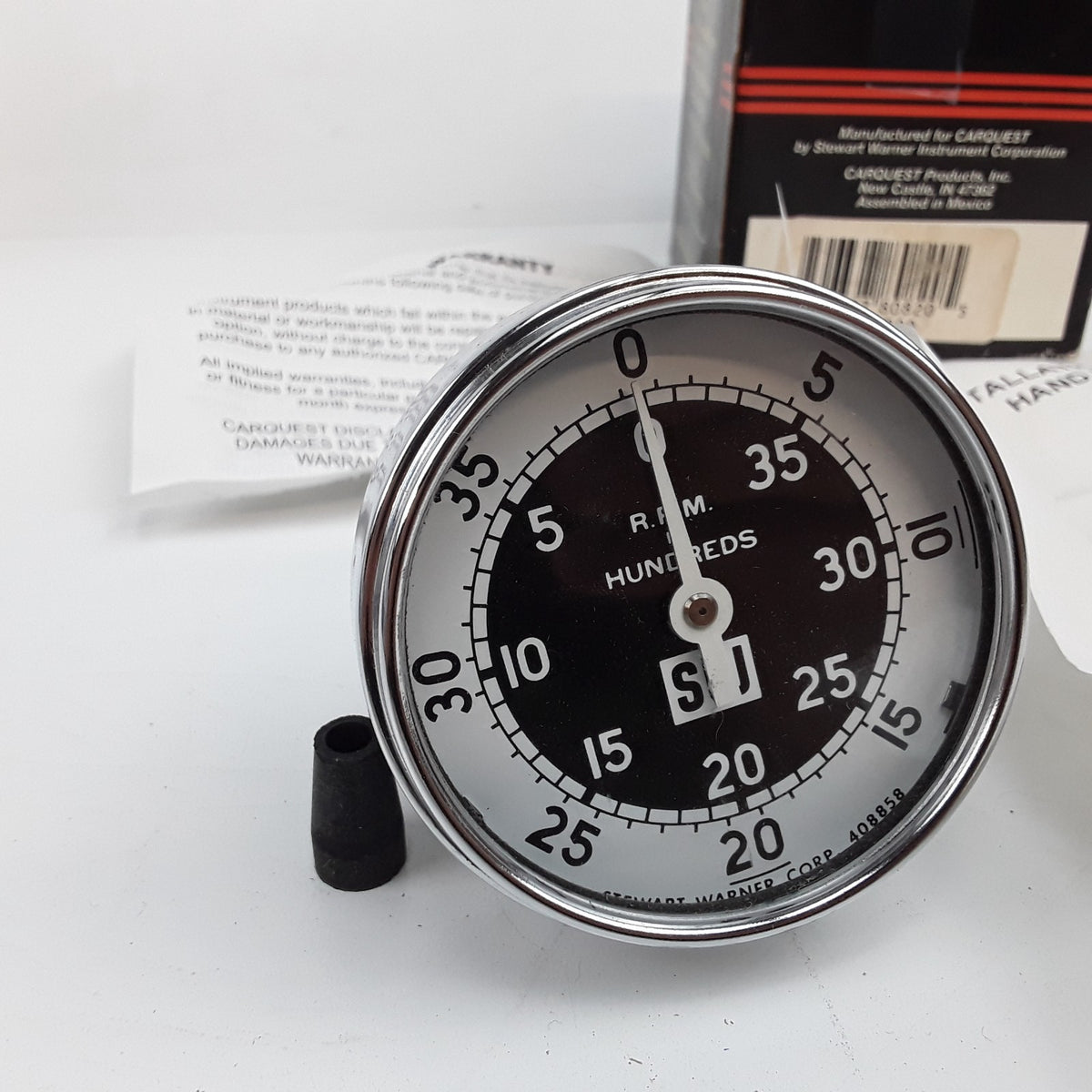 Carquest 80820 Tachometer Gauge Hand Held 0-4,000 RPM 3'' Diameter