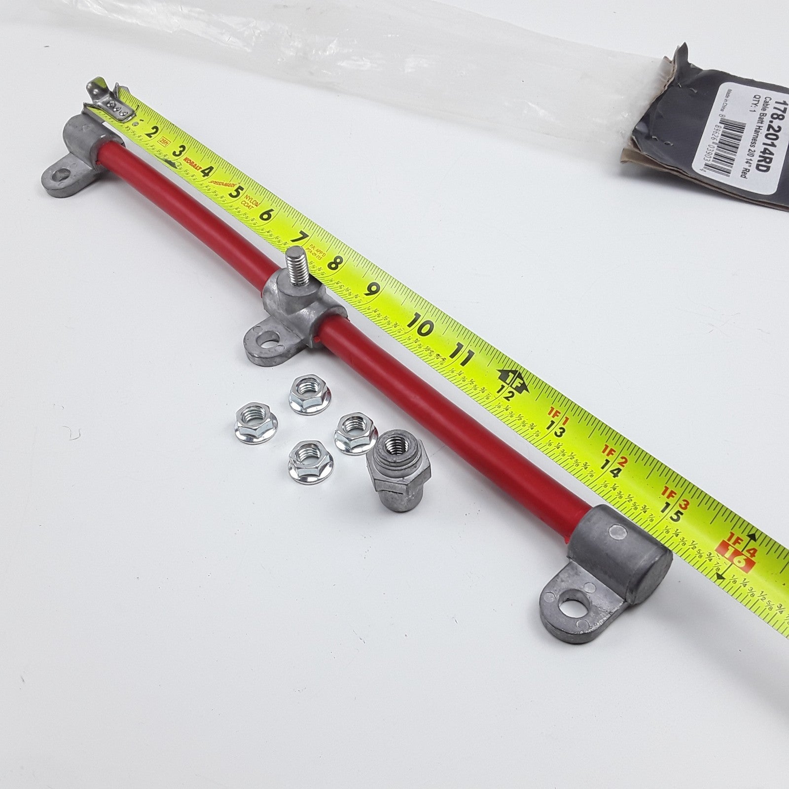 Automann 178.2014RD Cable Battery Harness 2/0 14 in Red