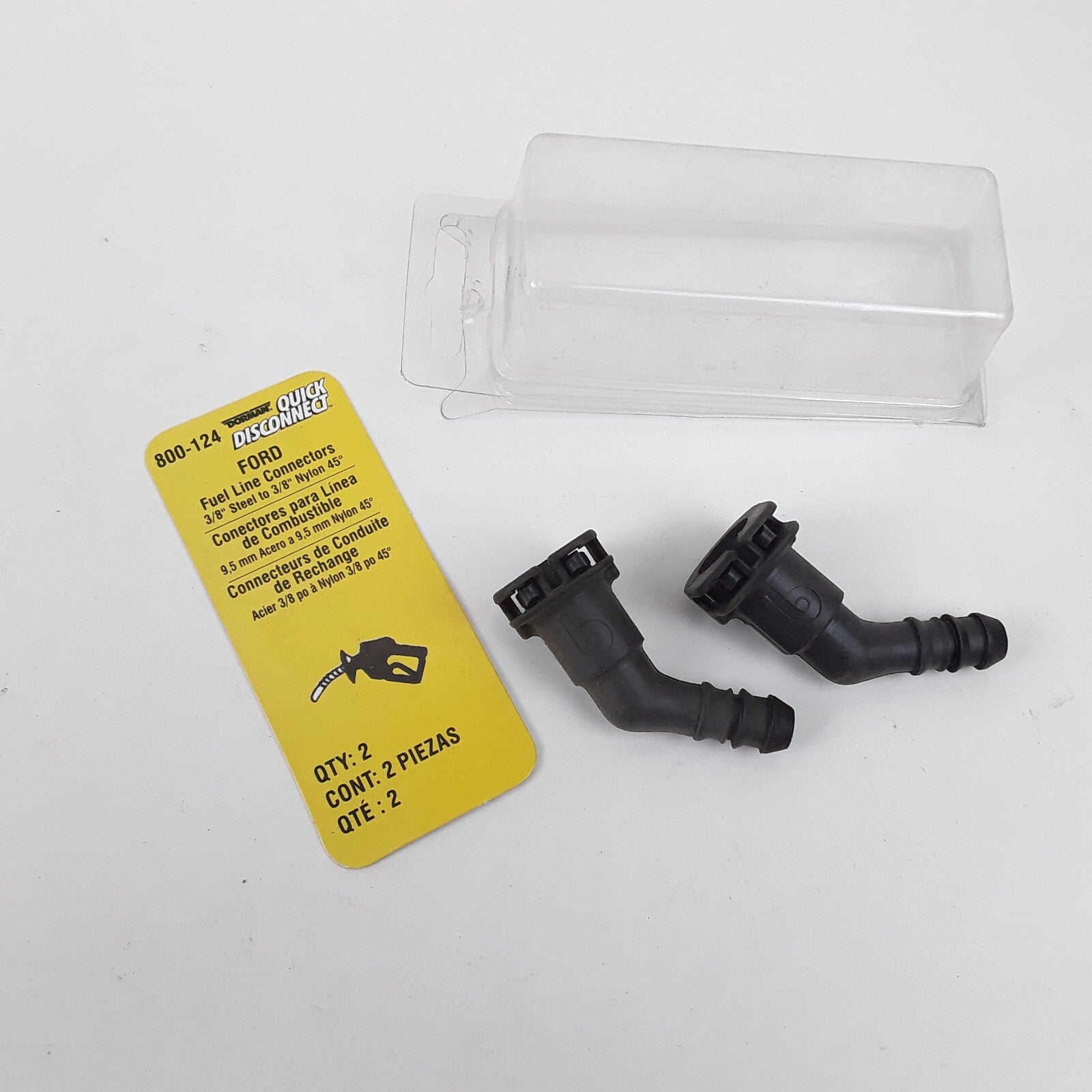 Fuel Line Retaining Clip 3/8 In. Steel To 3/8 In. Nylon With 45 Degree Bend