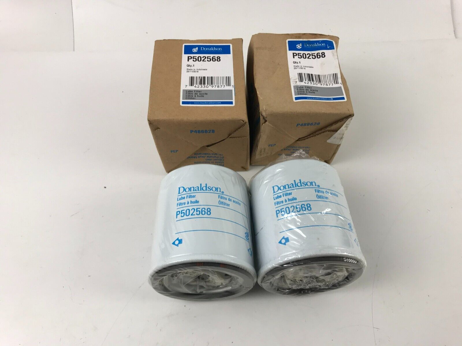 2 PCS - GENUINE OEM Donaldson P502568 Lube Filter Spin On Full Flow FAST SHIPP - HotCarParts