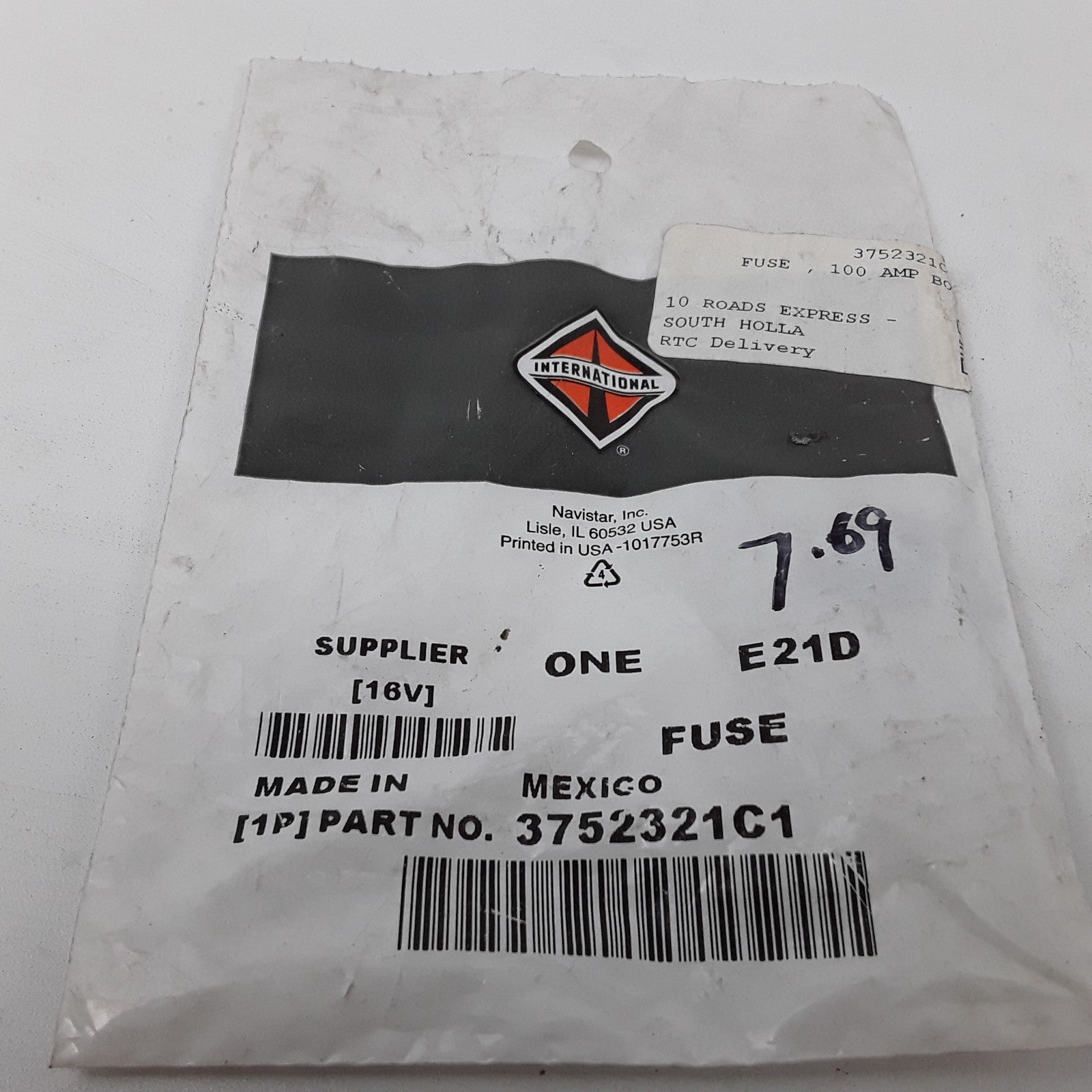 Genuine International 3752321C1 Fuse 100 Amp Bolt In Midi Fu For Navistar Trucks