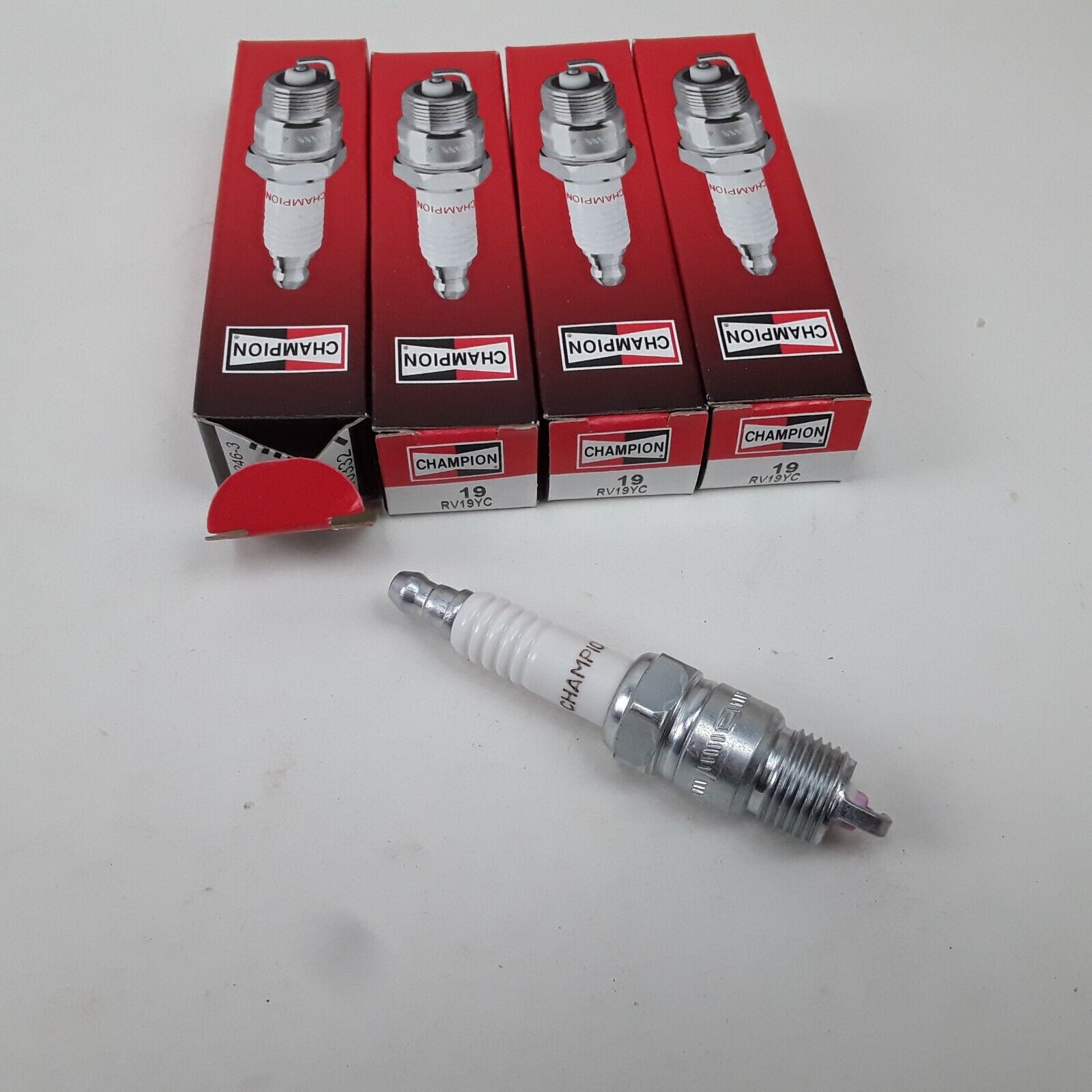 Set of 4 Champion RV19YC Spark Plug Fits Oldsmobile Pontiac Chevrolet