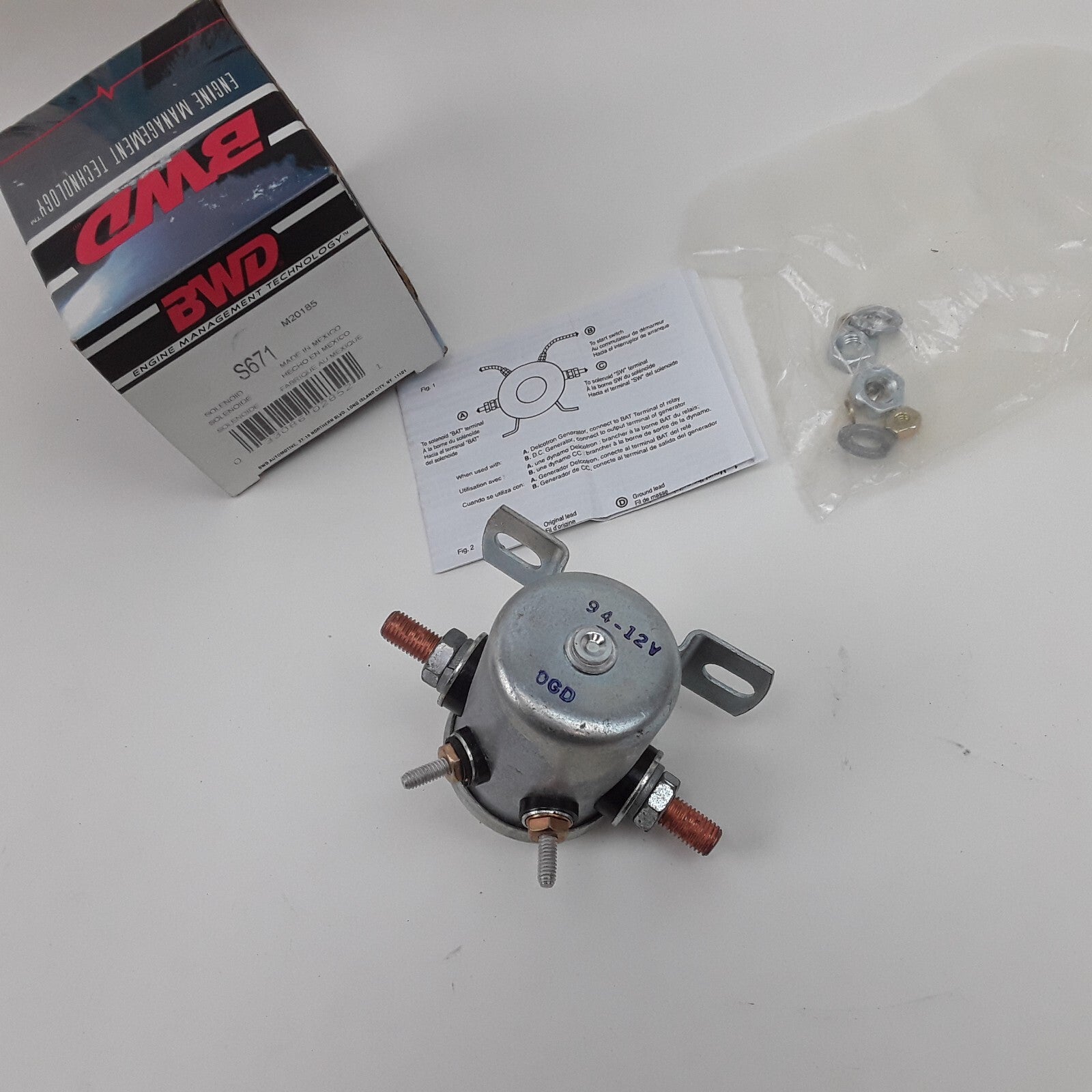 BWD S671 Car 12V Starter Solenoid Switch Reliable Engine Ignition Component