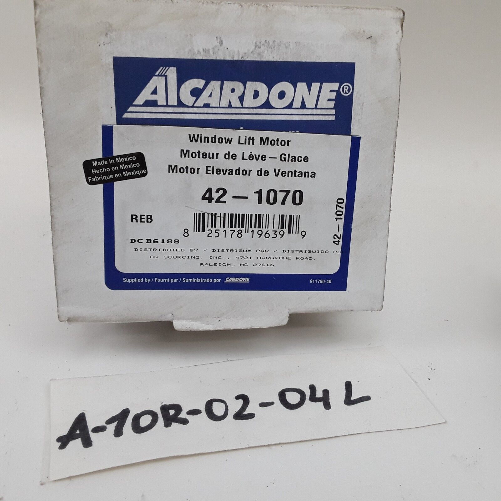 Cardone 42-1070 Left Power Window Motor Reman For GMC Savana 1500 1996, 1999-02