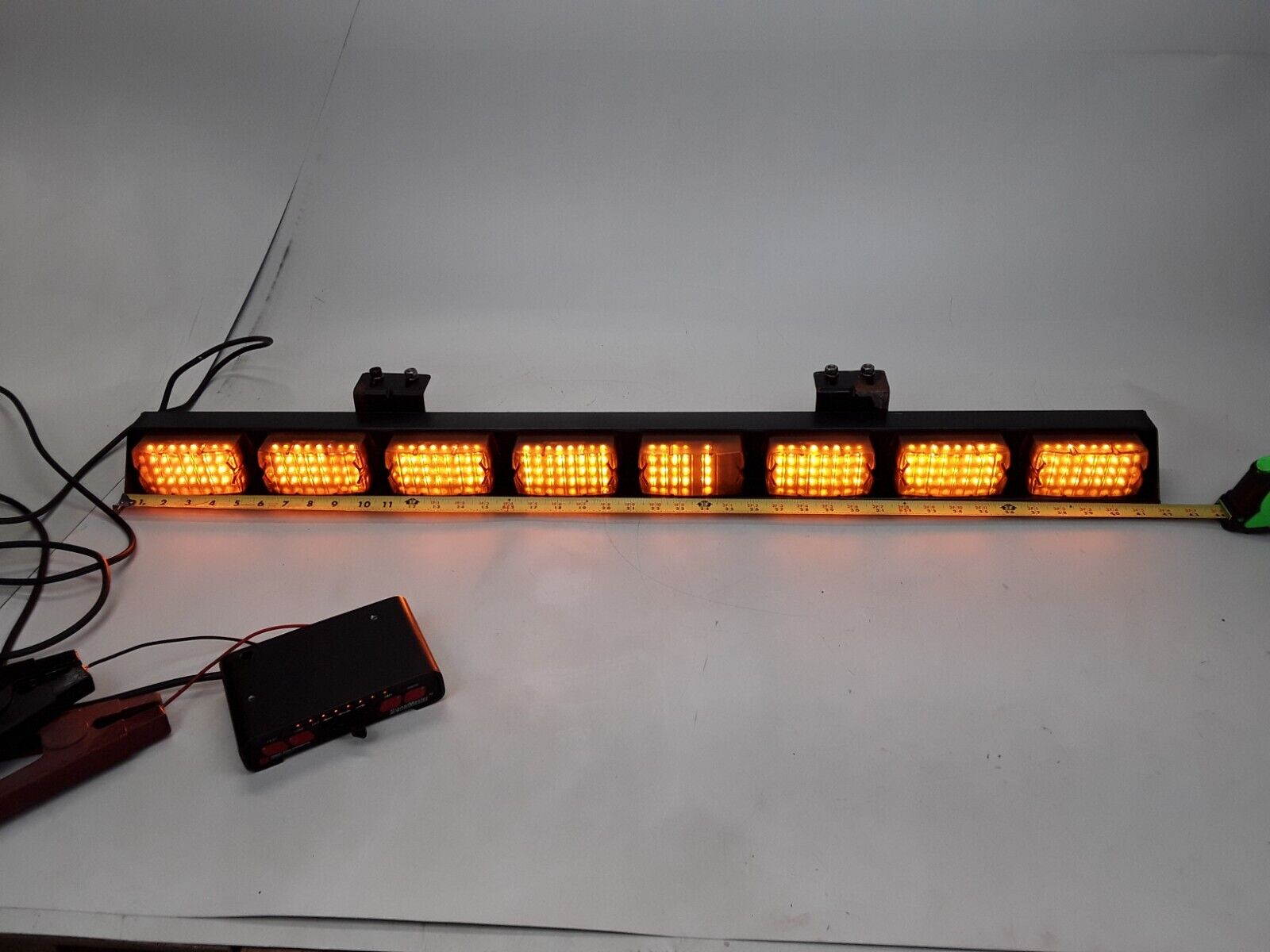 Truck Tow Rooftop Amber Light Bar LED Lamp Length 42" W/mounting & Controller - HotCarParts