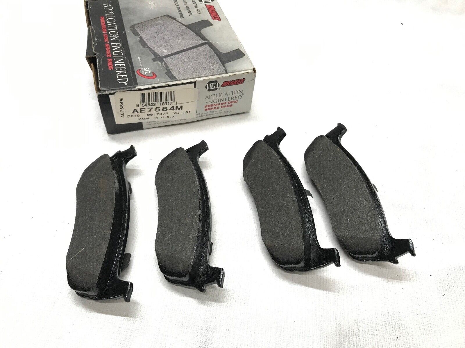 NAPA AE7584M Brake Pads Rear / D879 / 001707P MADE IN USA - HotCarParts