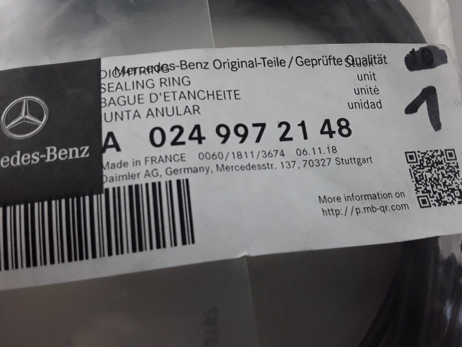 Seal air brake compressor O-ring Fits Mercedes MBE904 Detroit DDE A0249972148 - HotCarParts