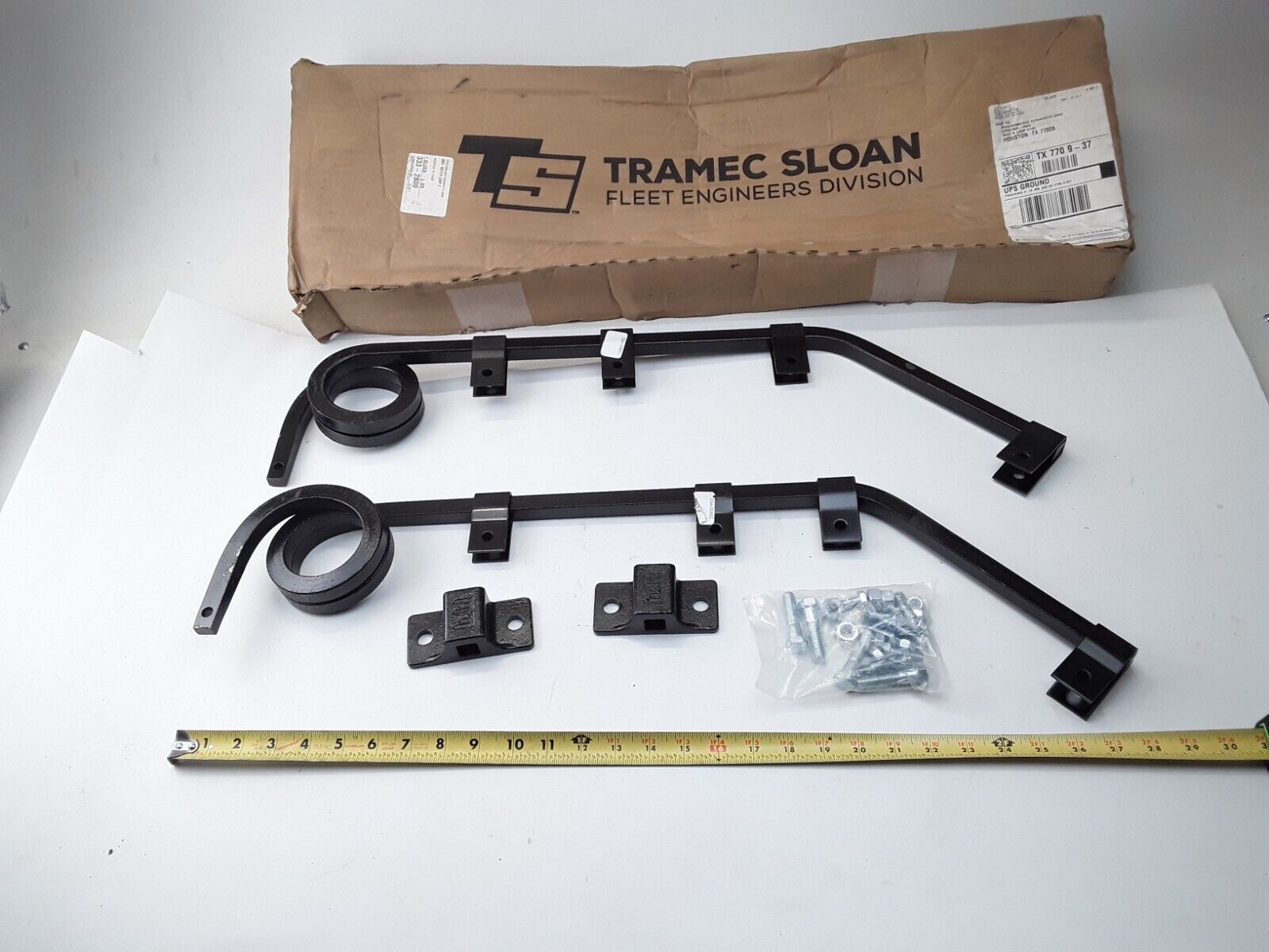 Fleet Engineers 031-00136 Double Coil Shortie Bar Type Mud Flap Brackets - HotCarParts