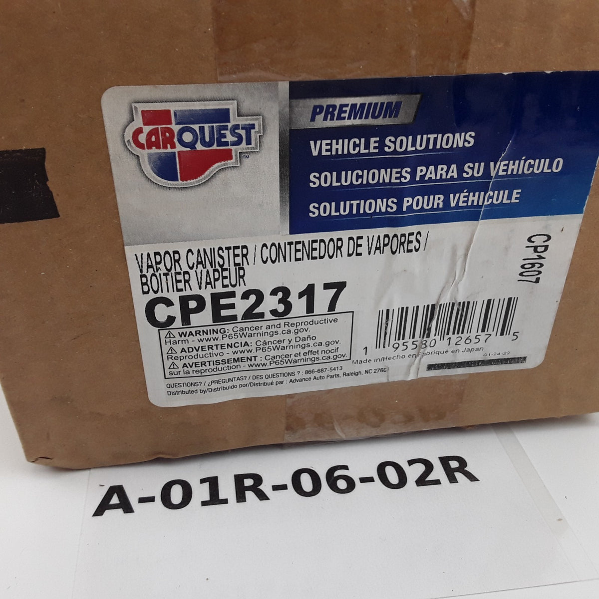 Carquest CPE2317 Vapor Canister Fits Toyota Prius (2001 2002 2003)