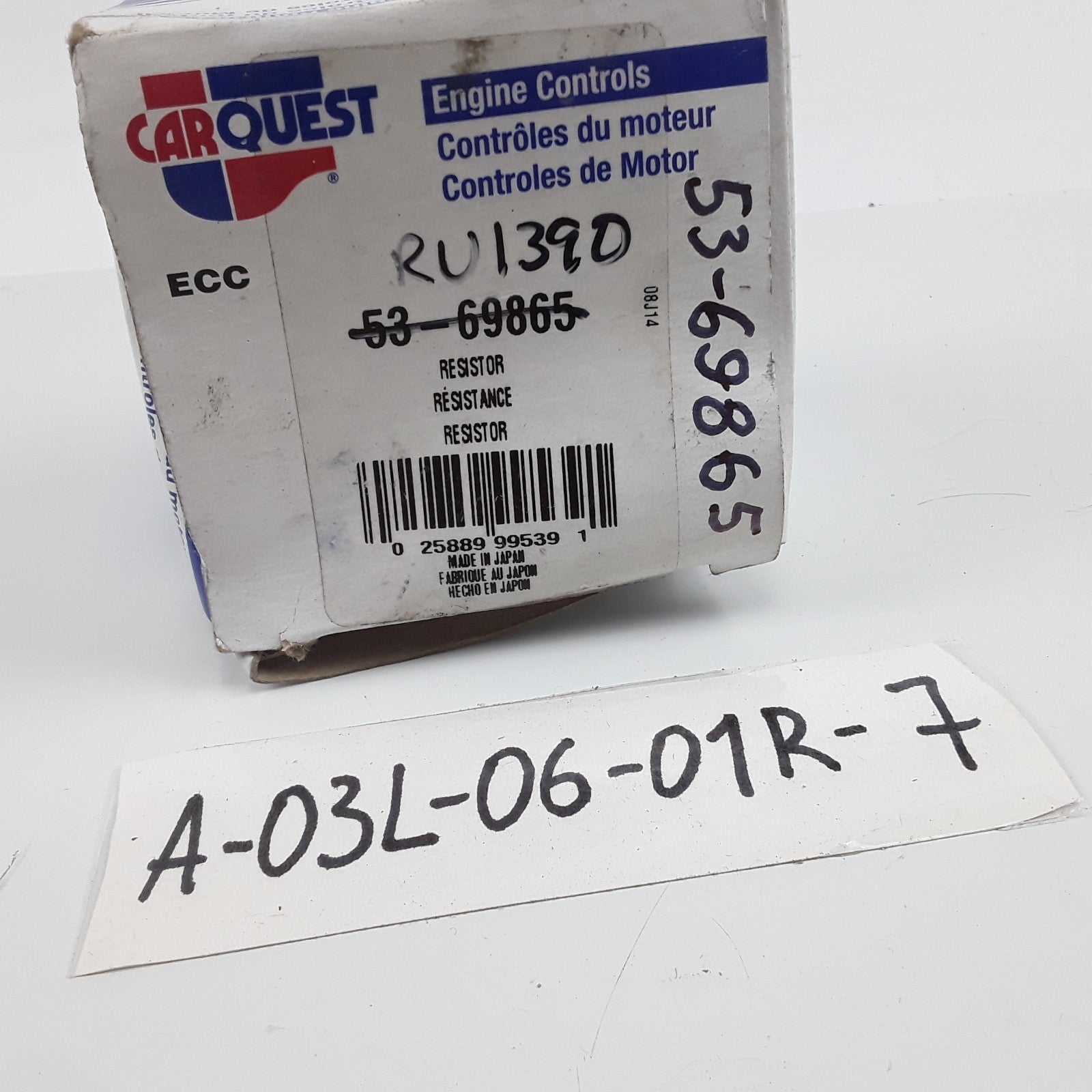 CARQUEST 53-69865 HVAC Blower Motor Resistor Fits Toyota Sienna 2003-2010