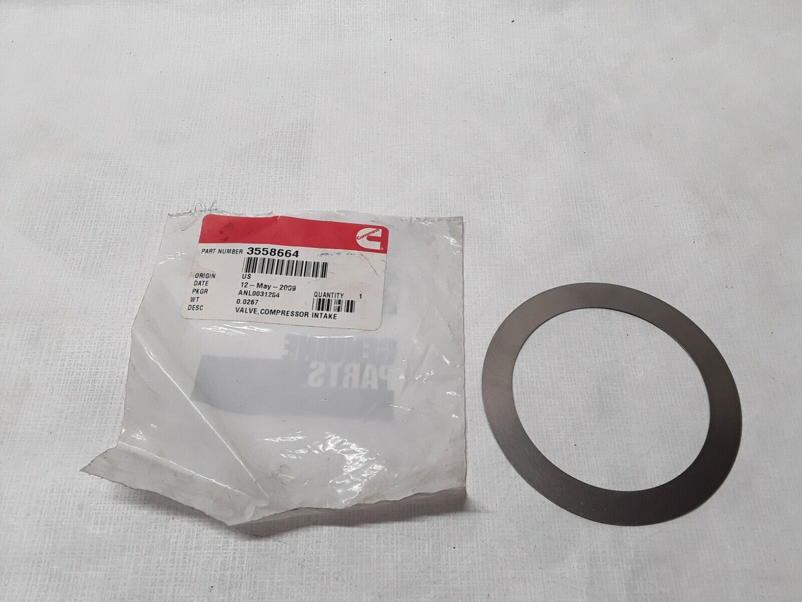 Cummins VALVE,COMPRESSOR INTAKE OEM 3558664 fast shipping - HotCarParts