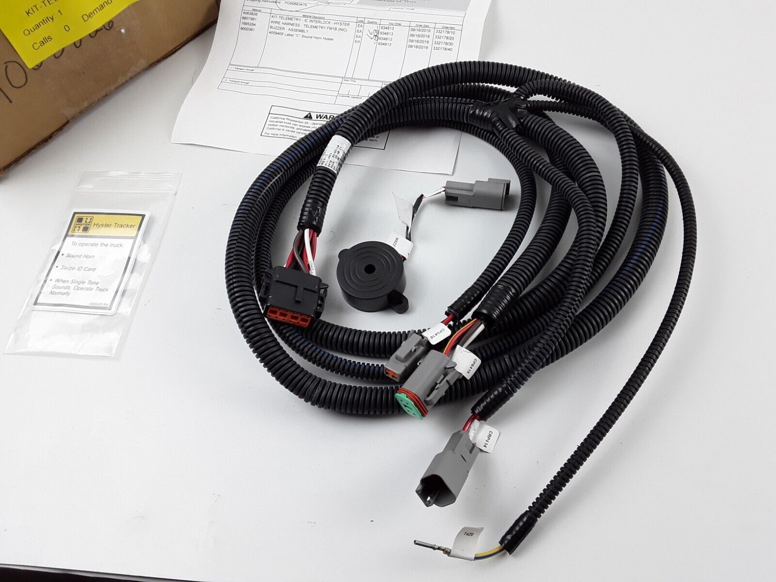 Hyster 4063826 Kit Telemetry Interlock IC Wire Harness Buzzer 1595284 Forklift - HotCarParts