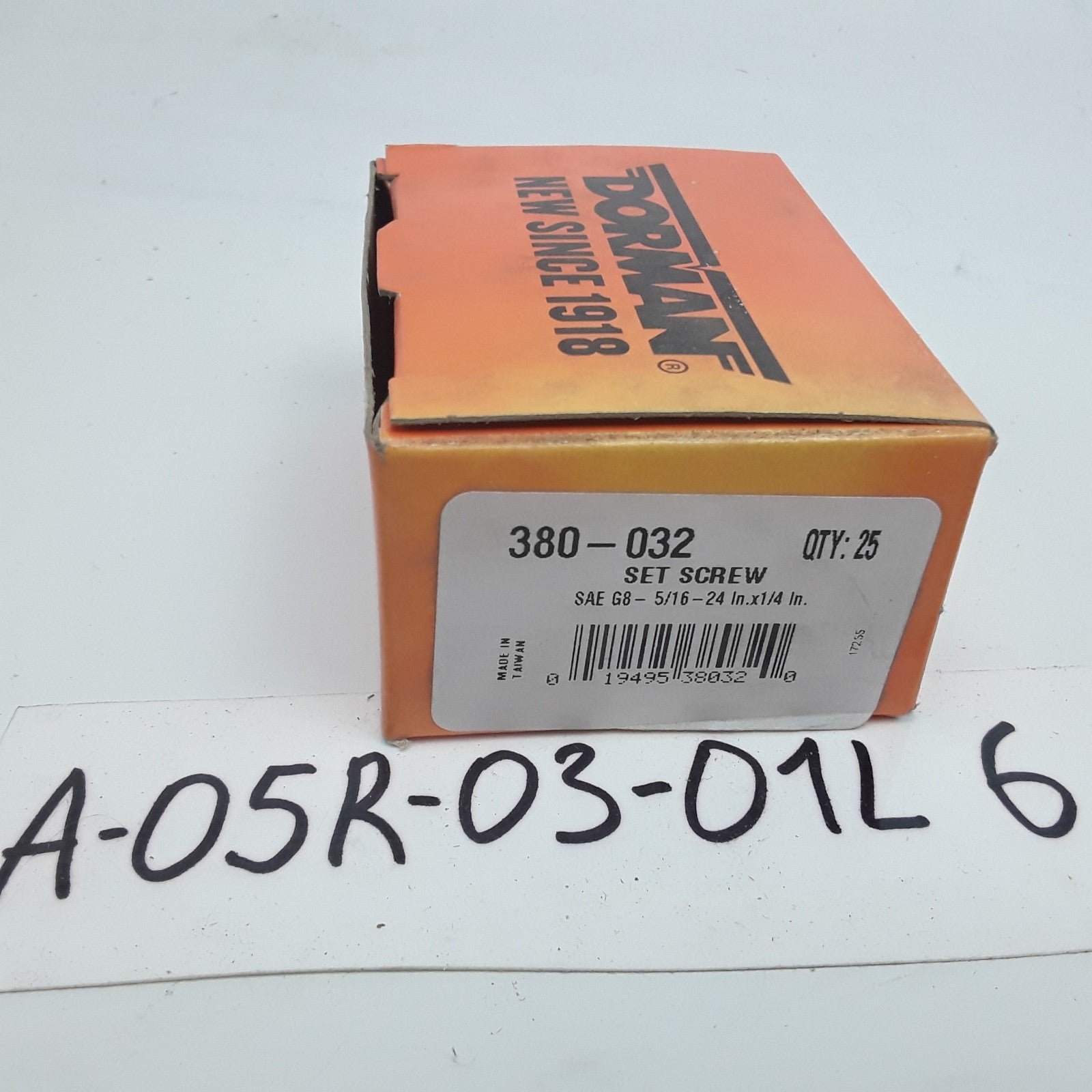 Dorman 380-032 Set Screw Steel Grade 8- 5/16-24 in. x 1/4 in Set of 25