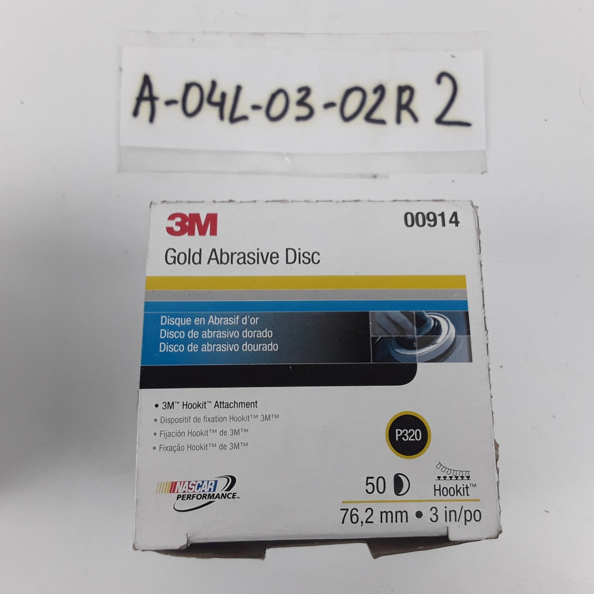 3M 00914 Hookit Gold Abrasive Disc P320 3 in 72,5mm 50 Discs Per Carton